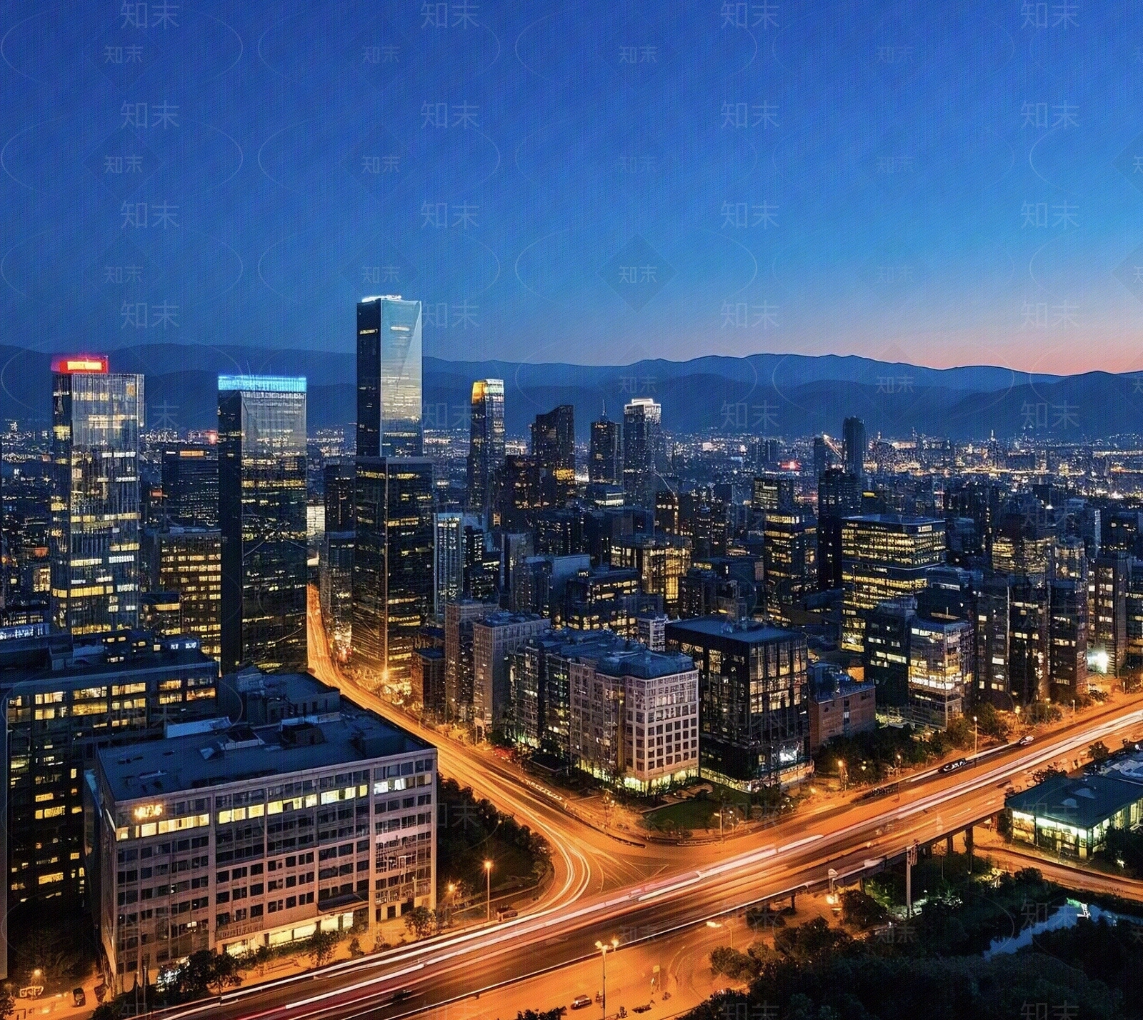 现代新中式城市外景贴图下载【ID:1187401767】