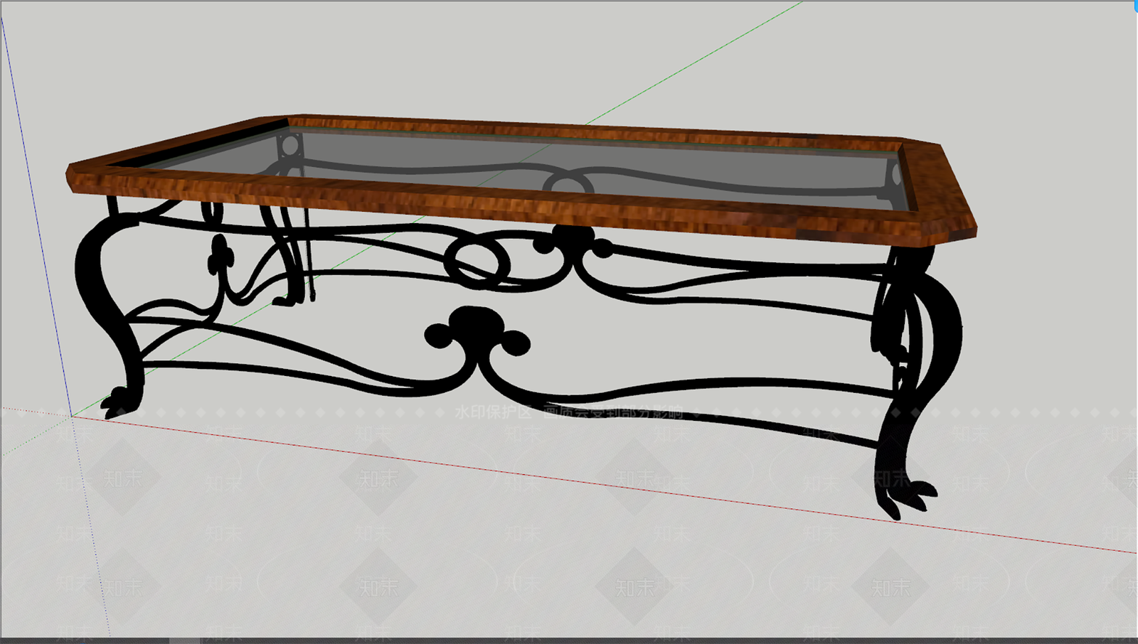 欧式轻奢茶几SU模型下载【ID:1187405329】