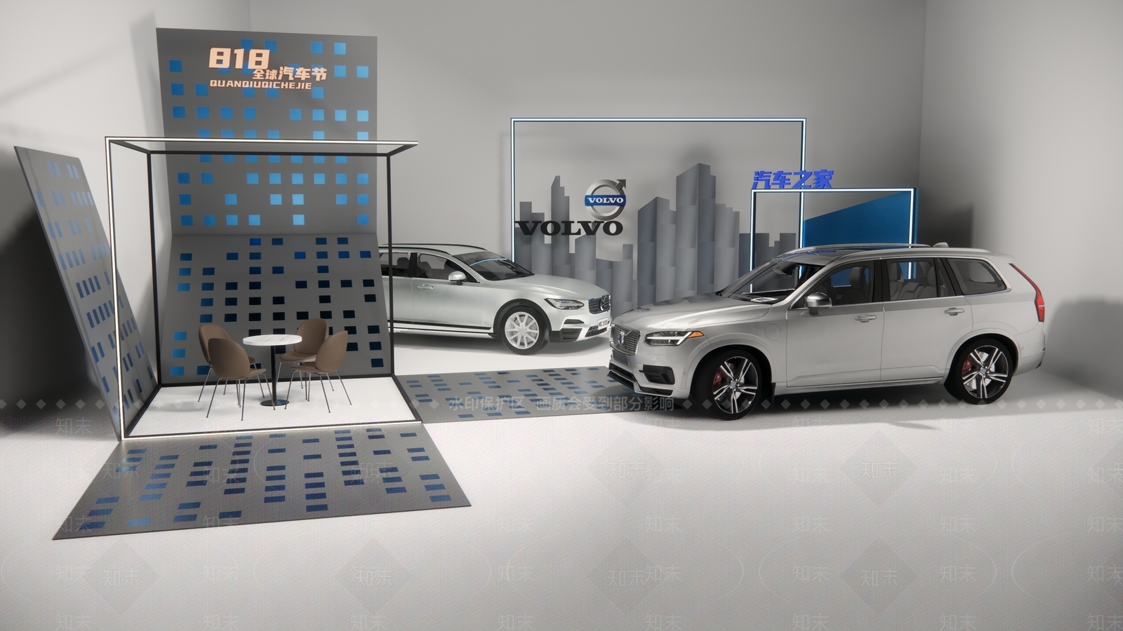 极简现代汽车4S店SU模型下载【ID:1187994265】