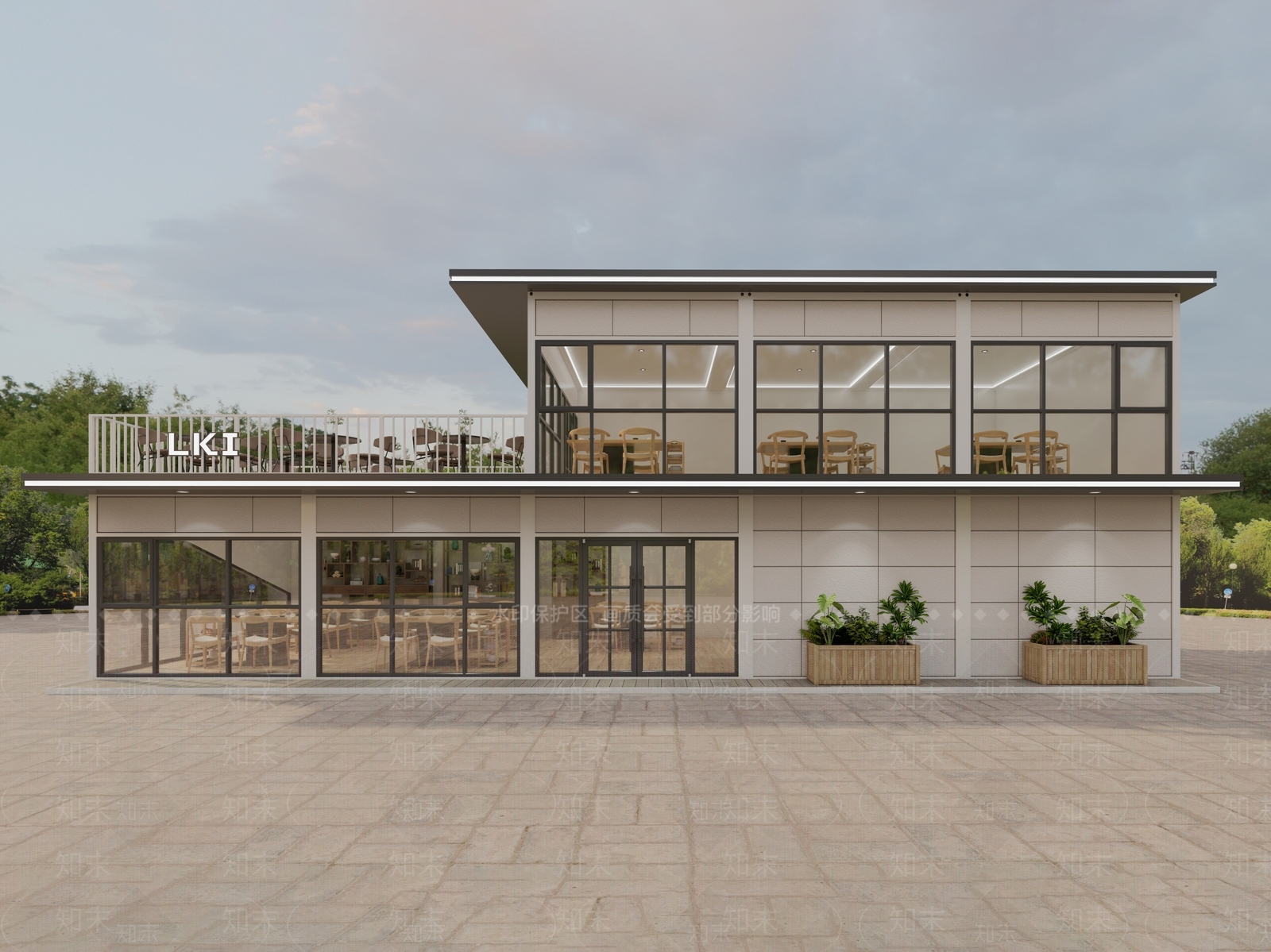 现代风格建筑SU模型下载【ID:1187417536】