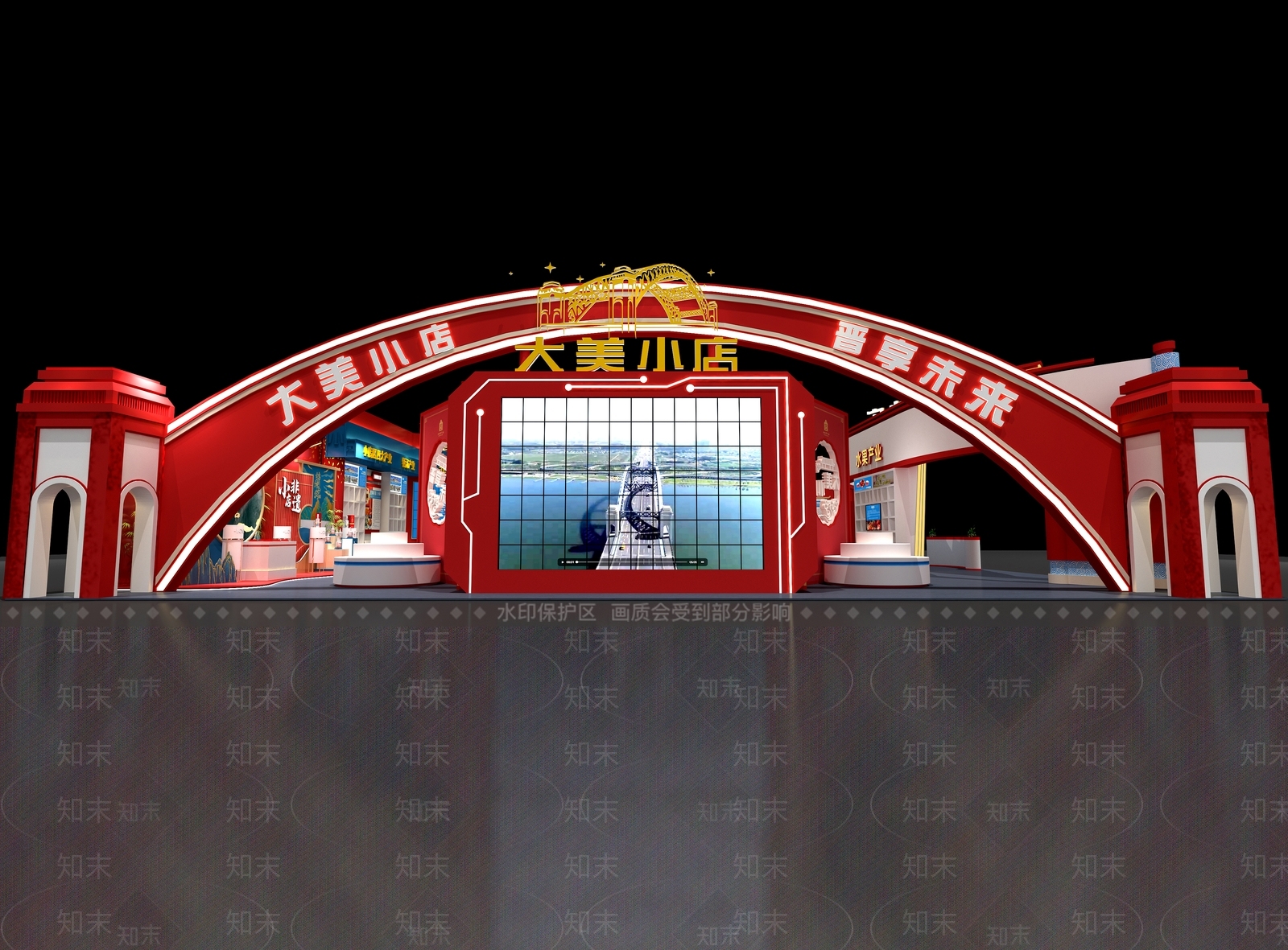 现代新中式其他商业空间3D模型下载【ID:1187420159】