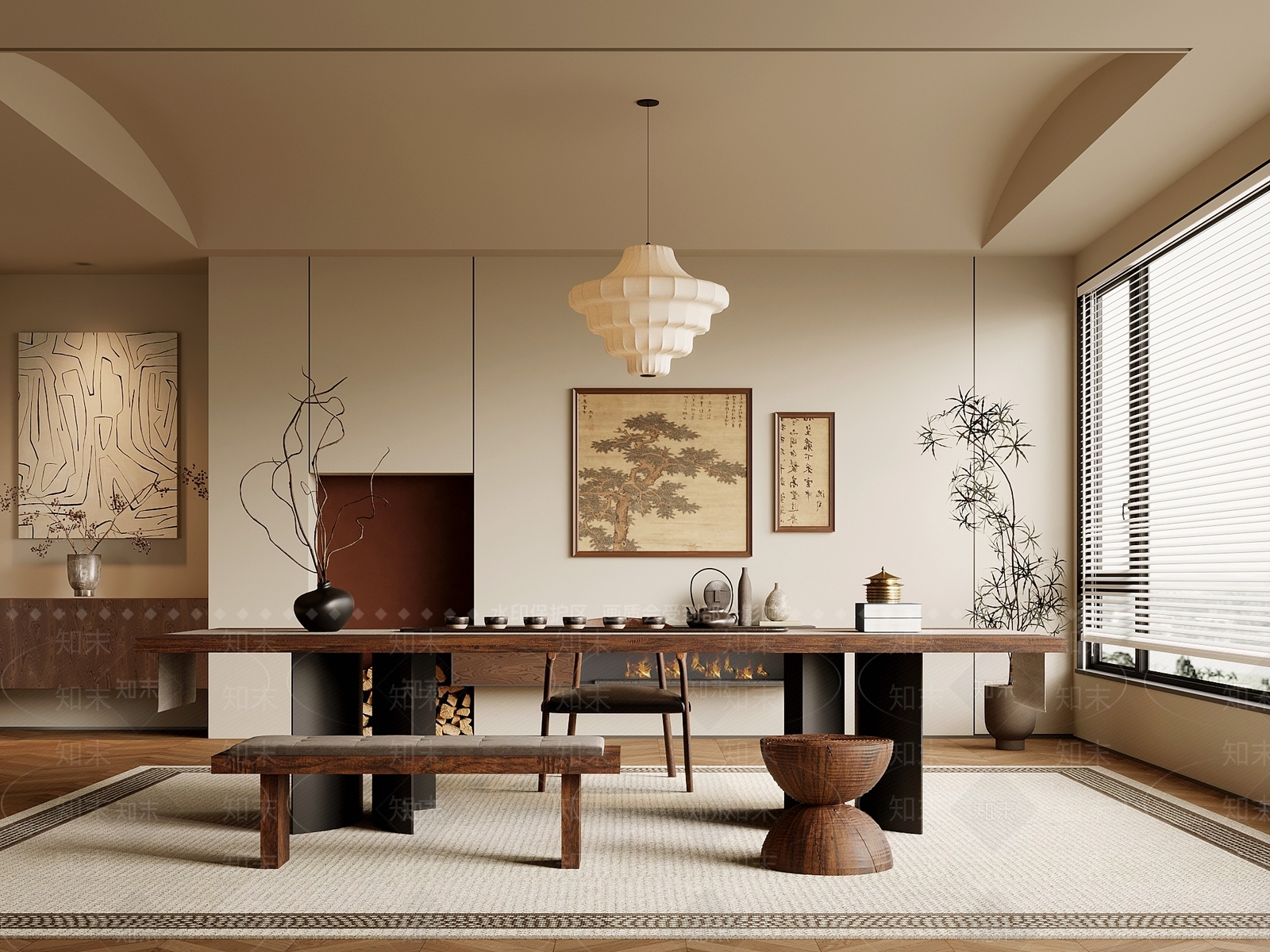 中古茶室SU模型下载【ID:1187420917】