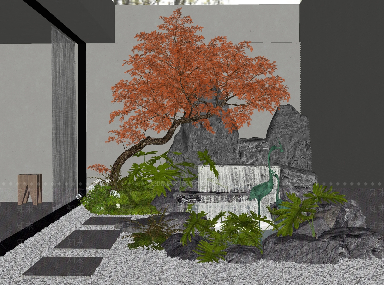 新中式石头SU模型下载【ID:1187425063】