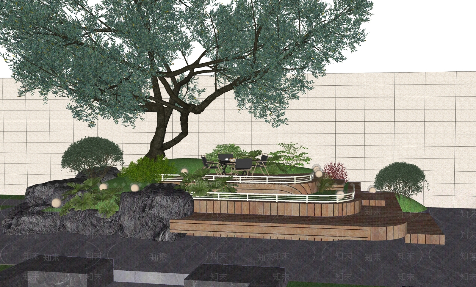 现代商业景观SU模型下载【ID:1187425760】