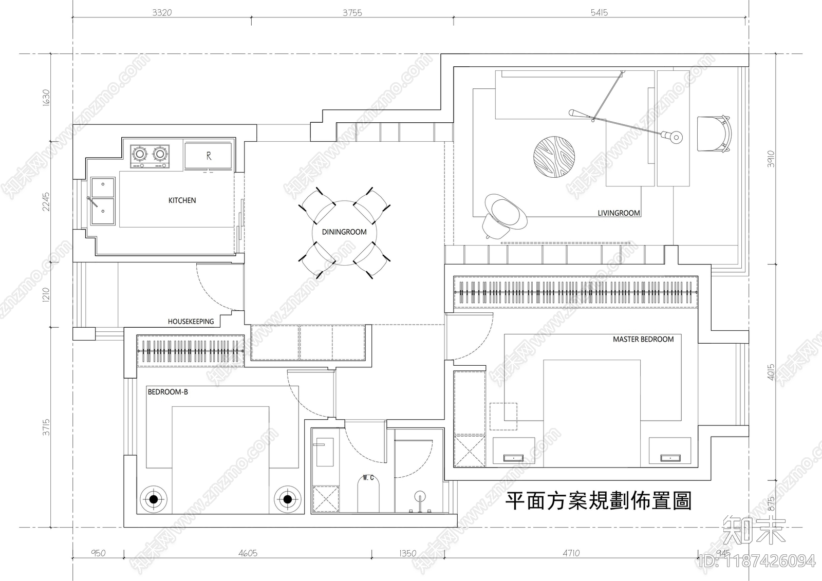 大平层施工图下载【ID:1187426094】