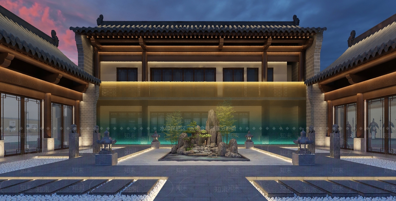 中式古建3D模型下载【ID:1187426677】