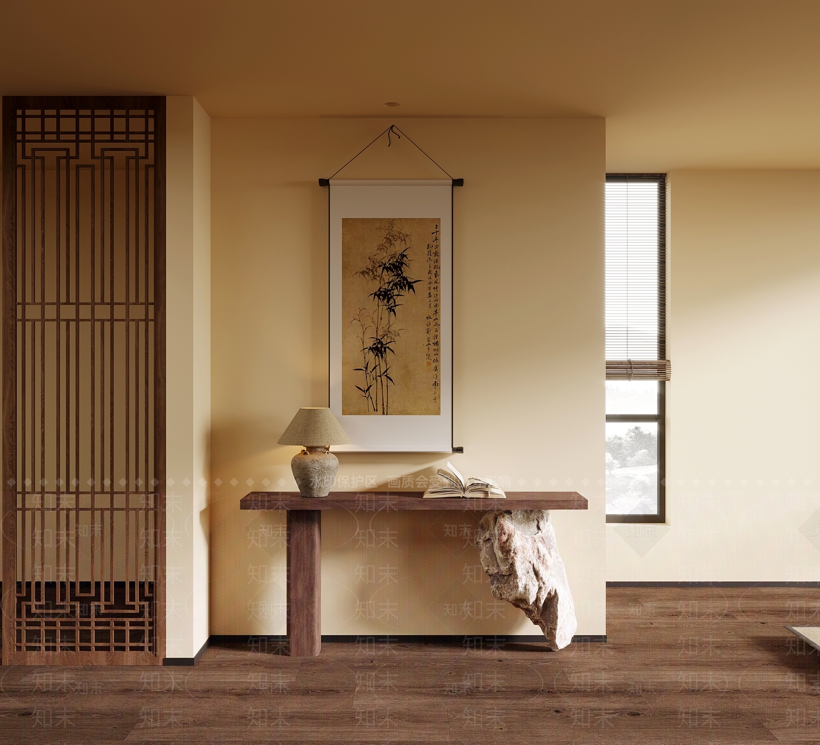 新中式条案3D模型下载【ID:1187427337】