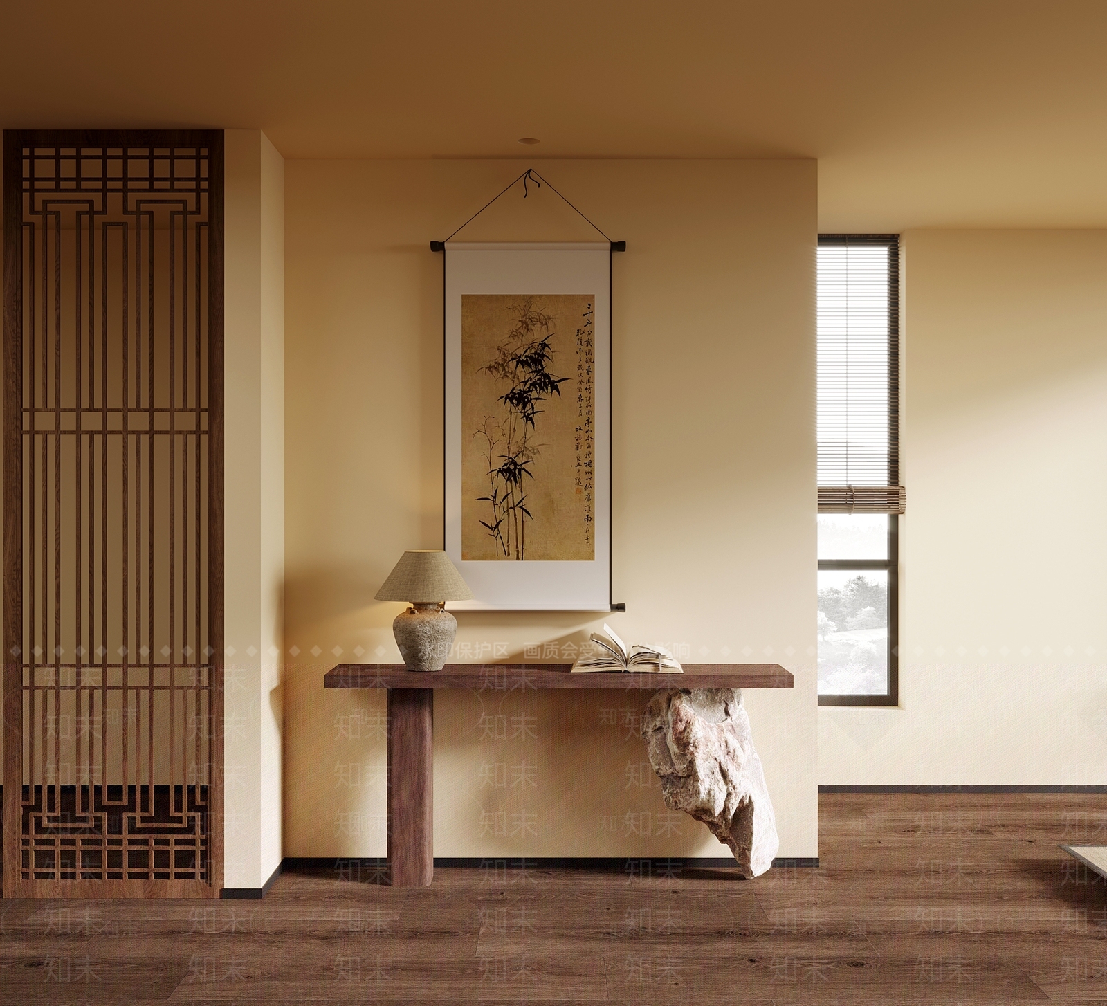 新中式条案SU模型下载【ID:1187427402】