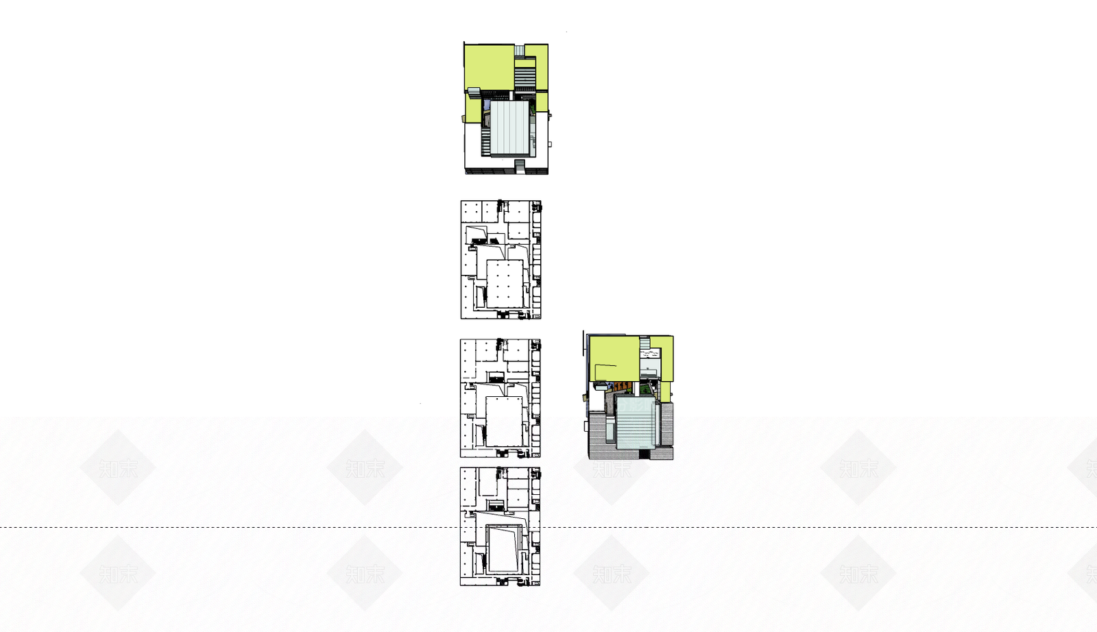 现代展览馆建筑SU模型下载【ID:1187428271】