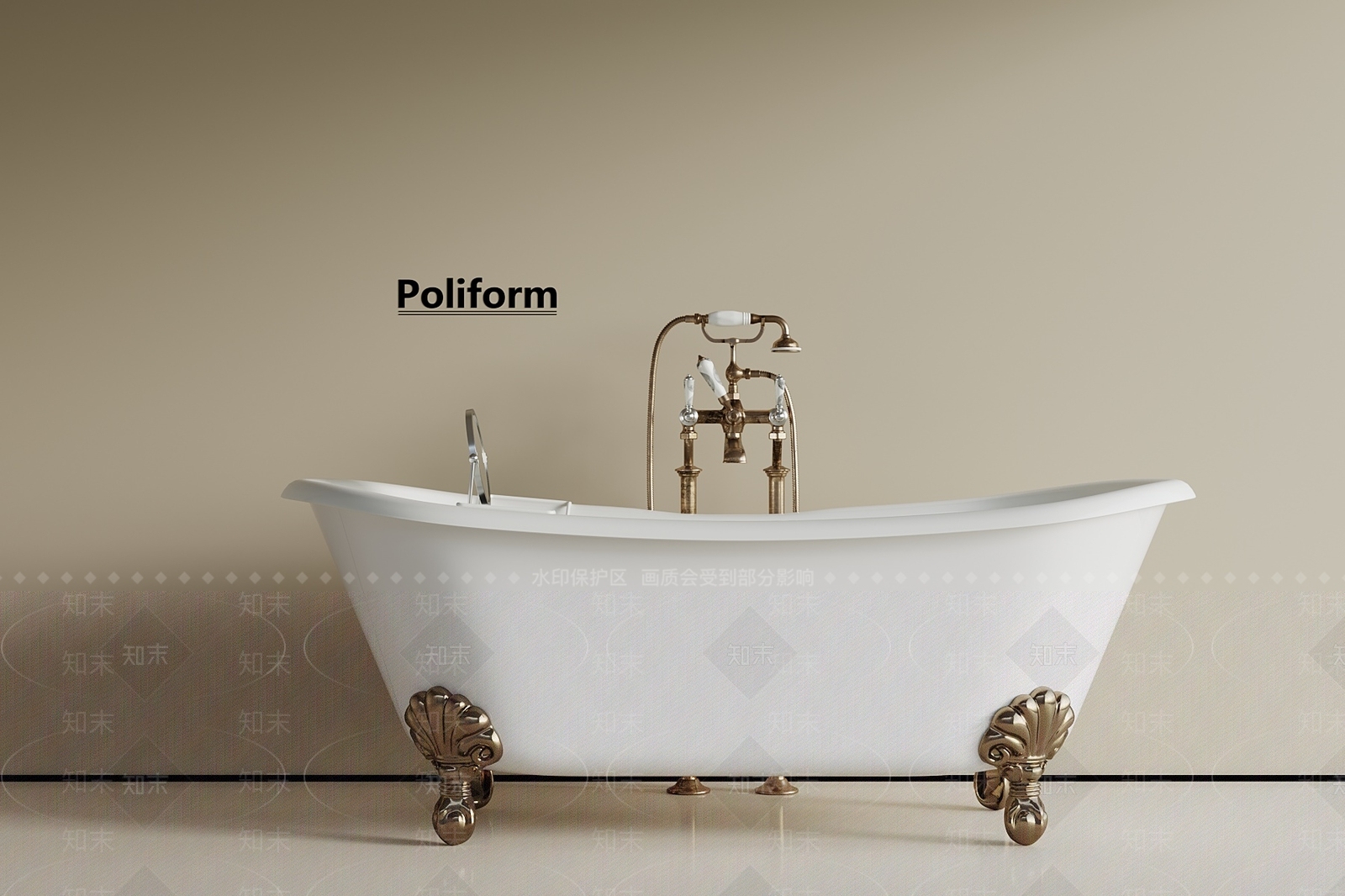 浴缸SU模型下载【ID:1187431118】