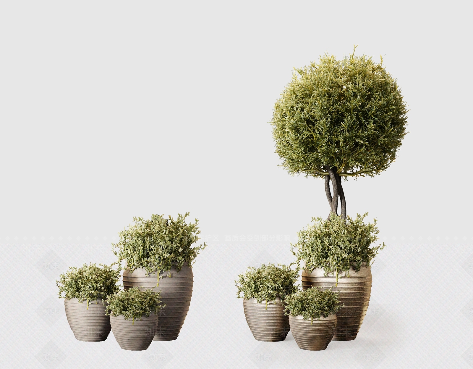 植物组合SU模型下载【ID:1187431710】