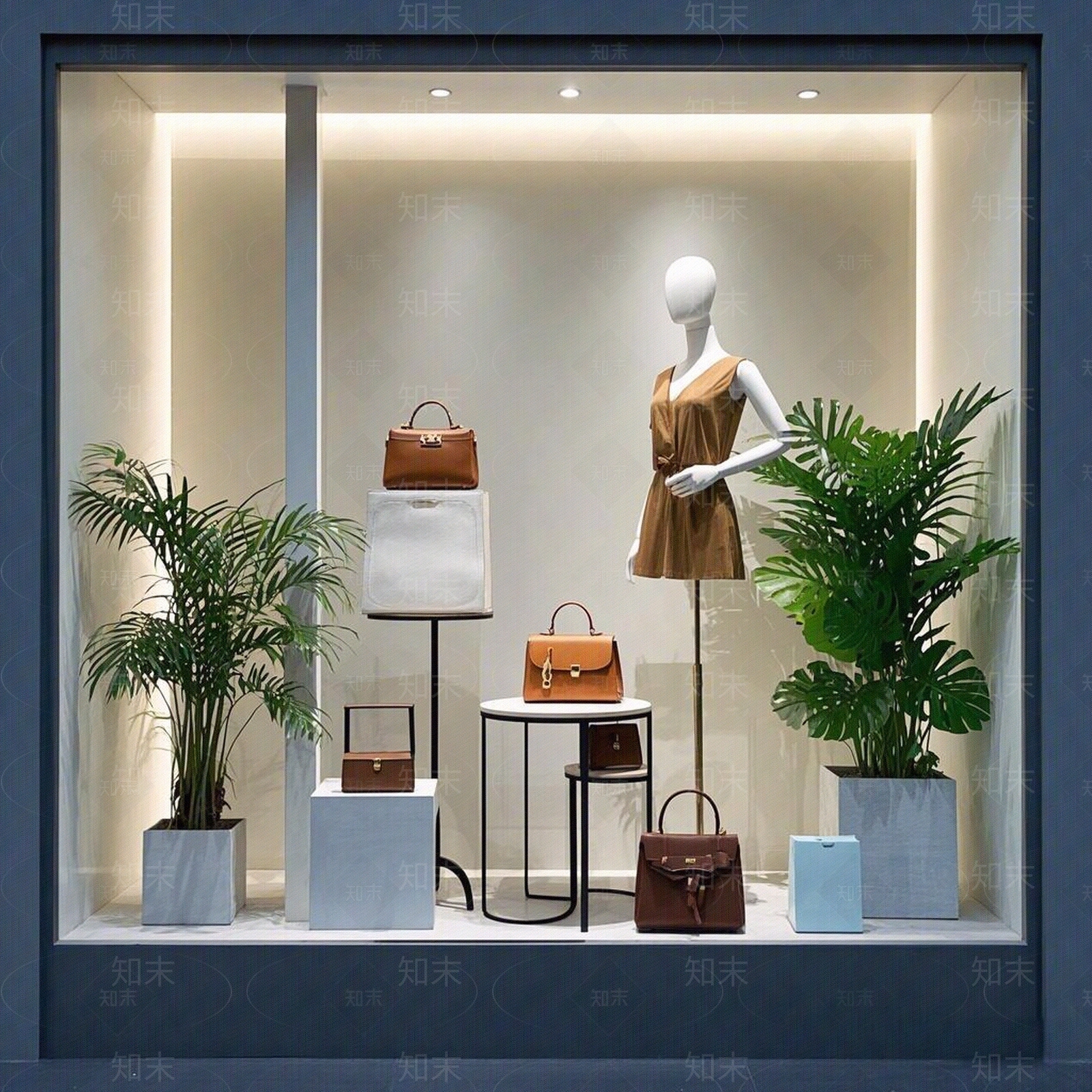 现代法式橱窗贴图下载【ID:1187433994】