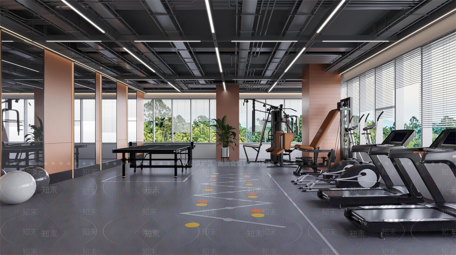 现代工业健身房3D模型下载【ID:1187434118】