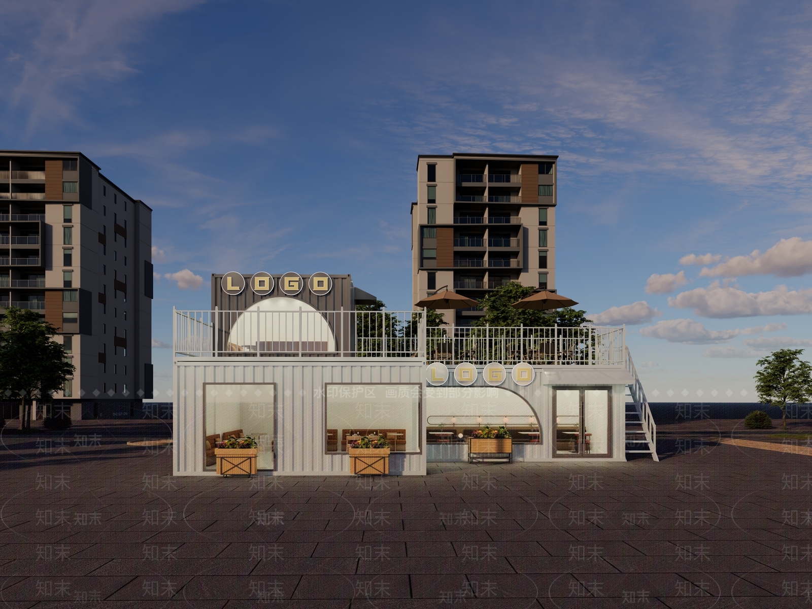 现代奶茶店SU模型下载【ID:1187434245】