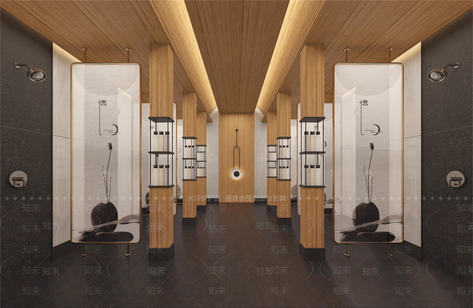 新中式禅意更衣室3D模型下载【ID:1187434422】