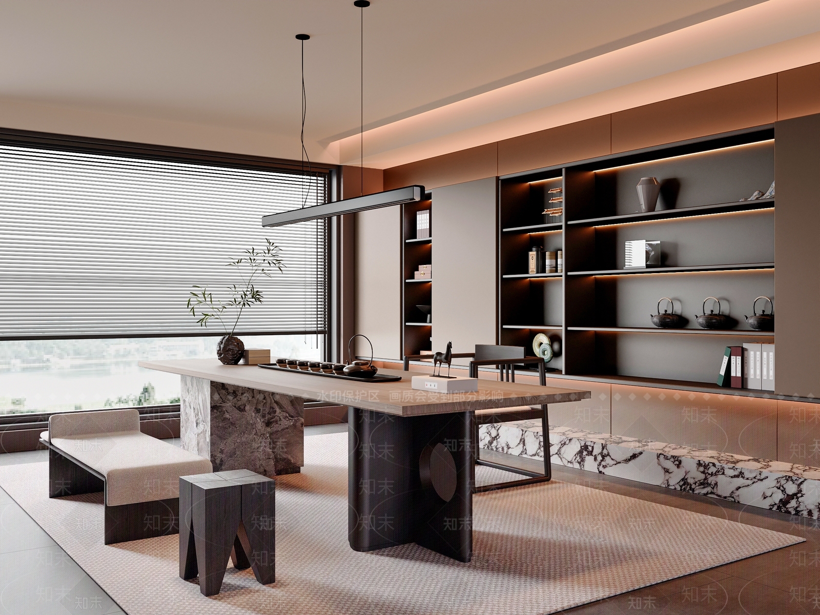 现代意式茶室SU模型下载【ID:1187439753】