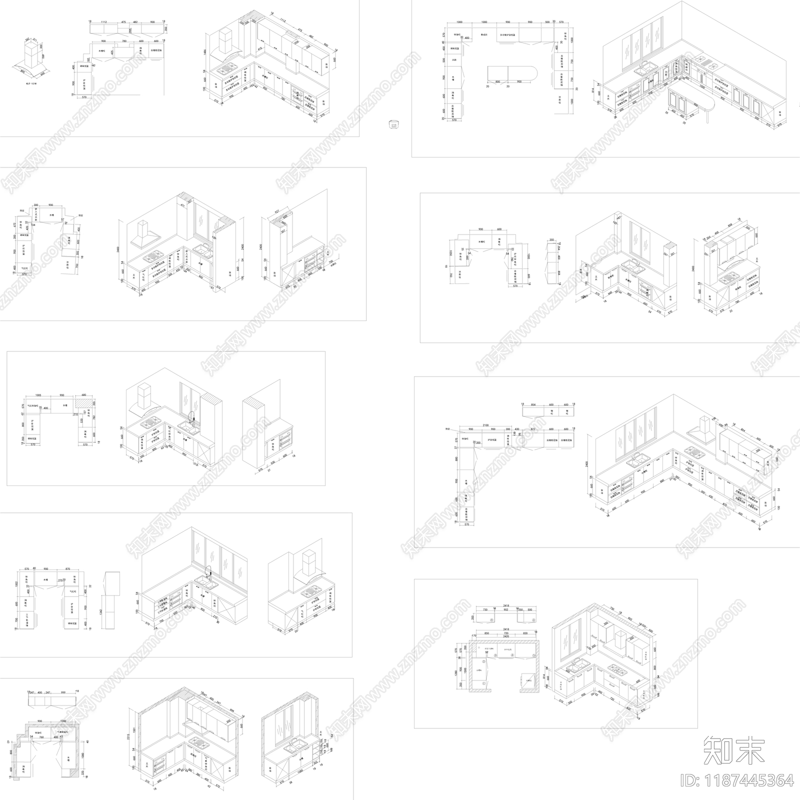 柜子cad施工图下载【ID:1187445364】