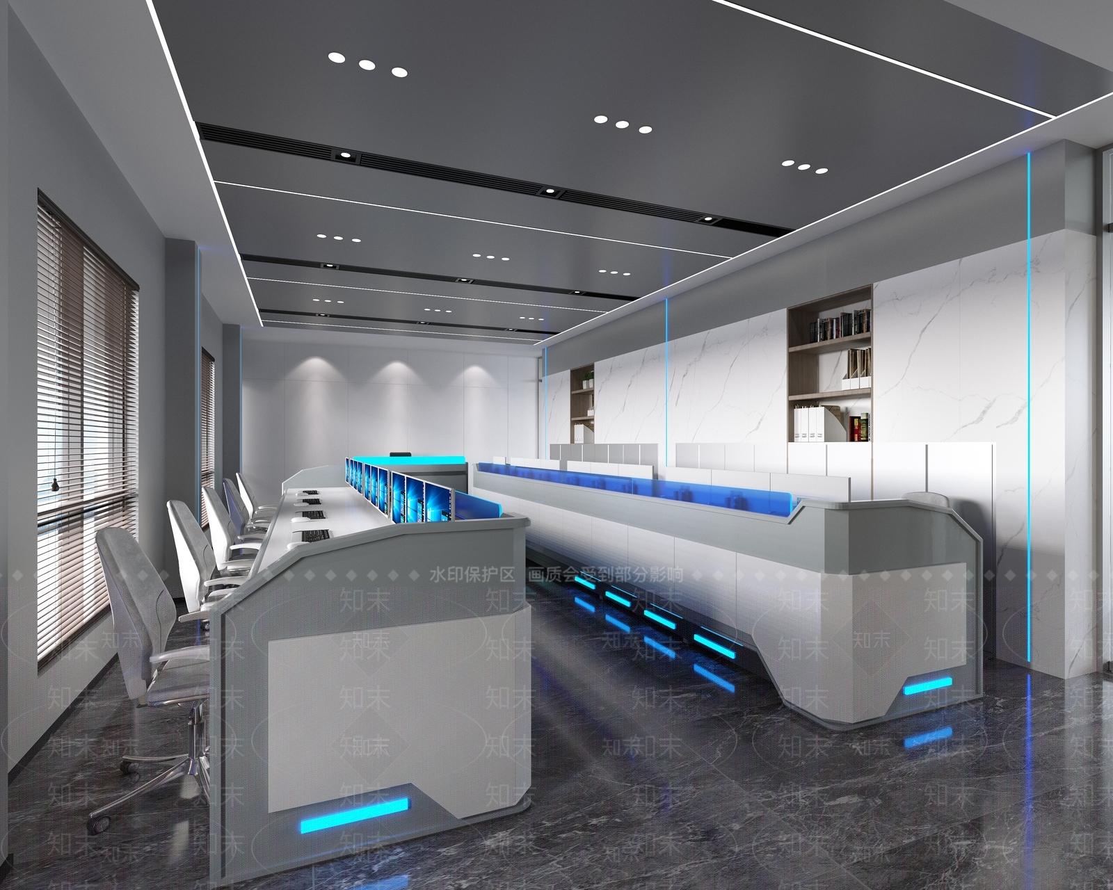 工业极简办公室3D模型下载【ID:1187446960】