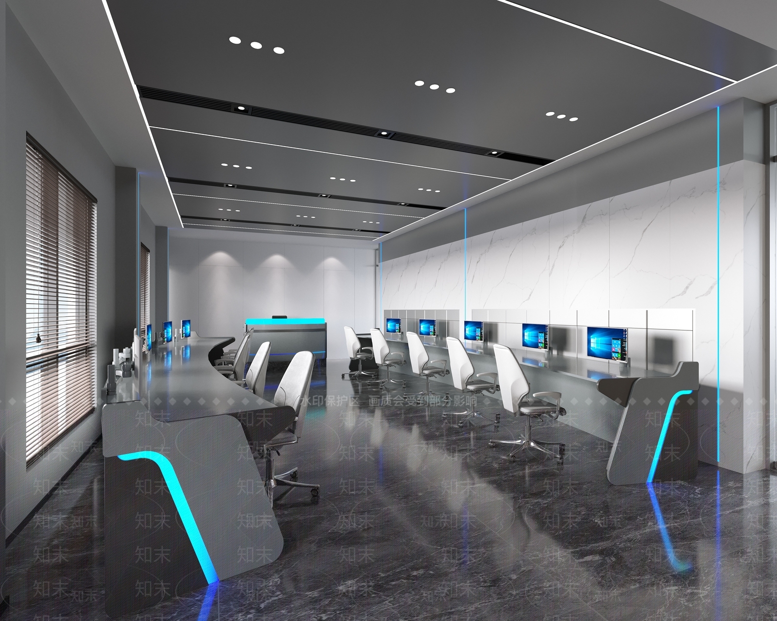 现代工业办公室3D模型下载【ID:1187447224】