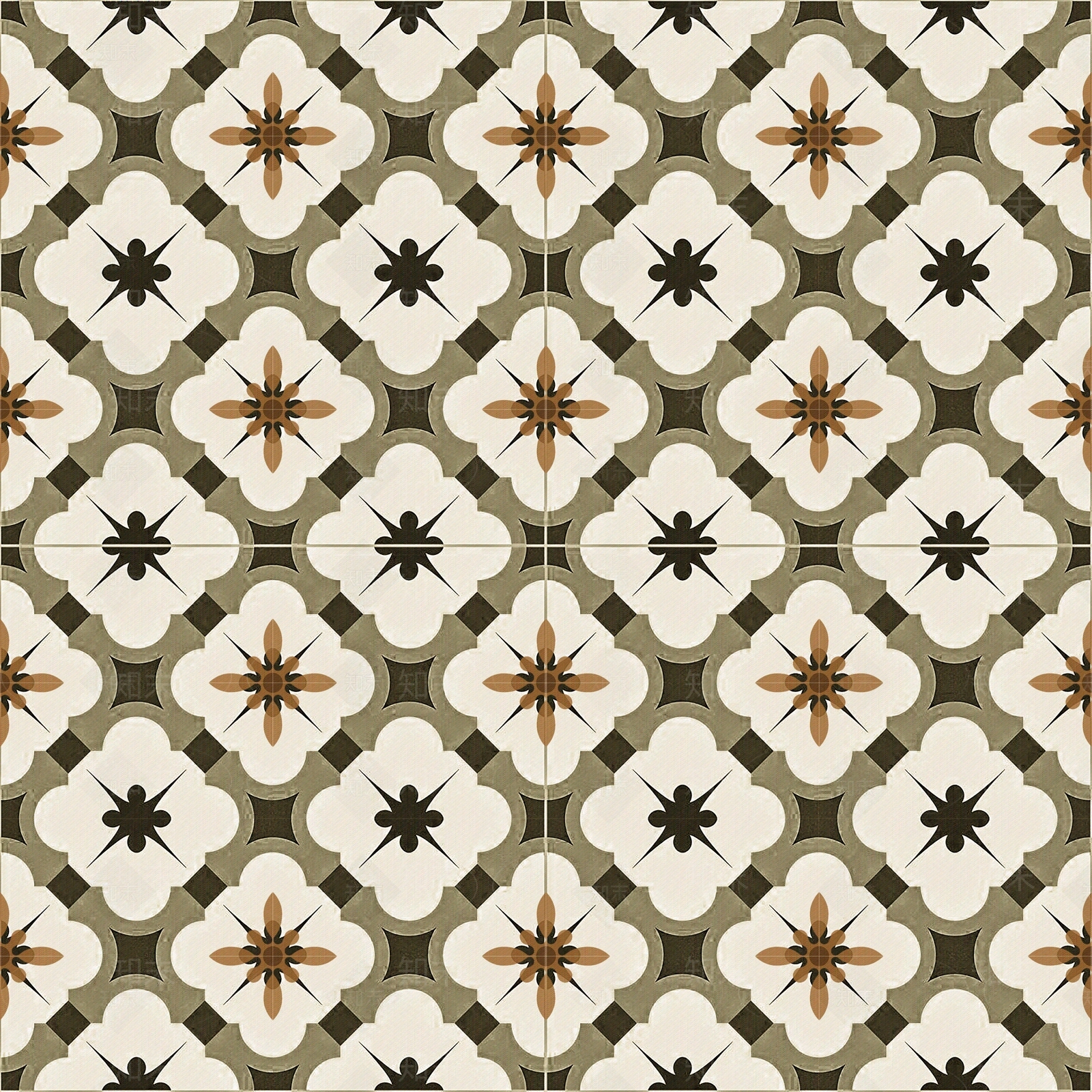 法式美式花纹砖贴图下载【ID:1187448475】