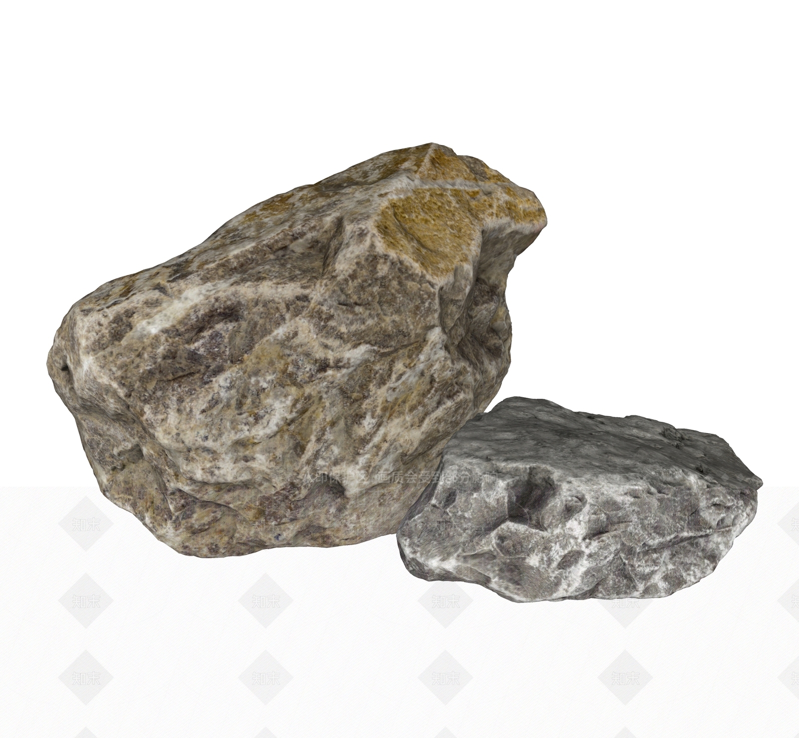 中古复古石头SU模型下载【ID:1187448479】