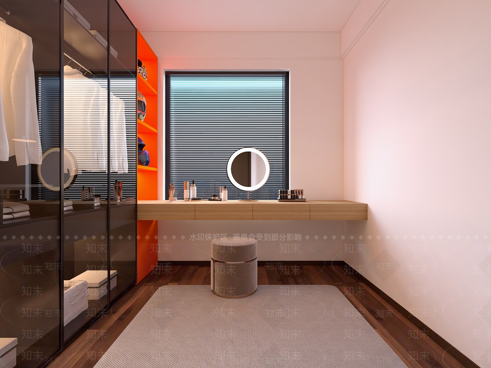 轻奢现代衣帽间3D模型下载【ID:1187451441】