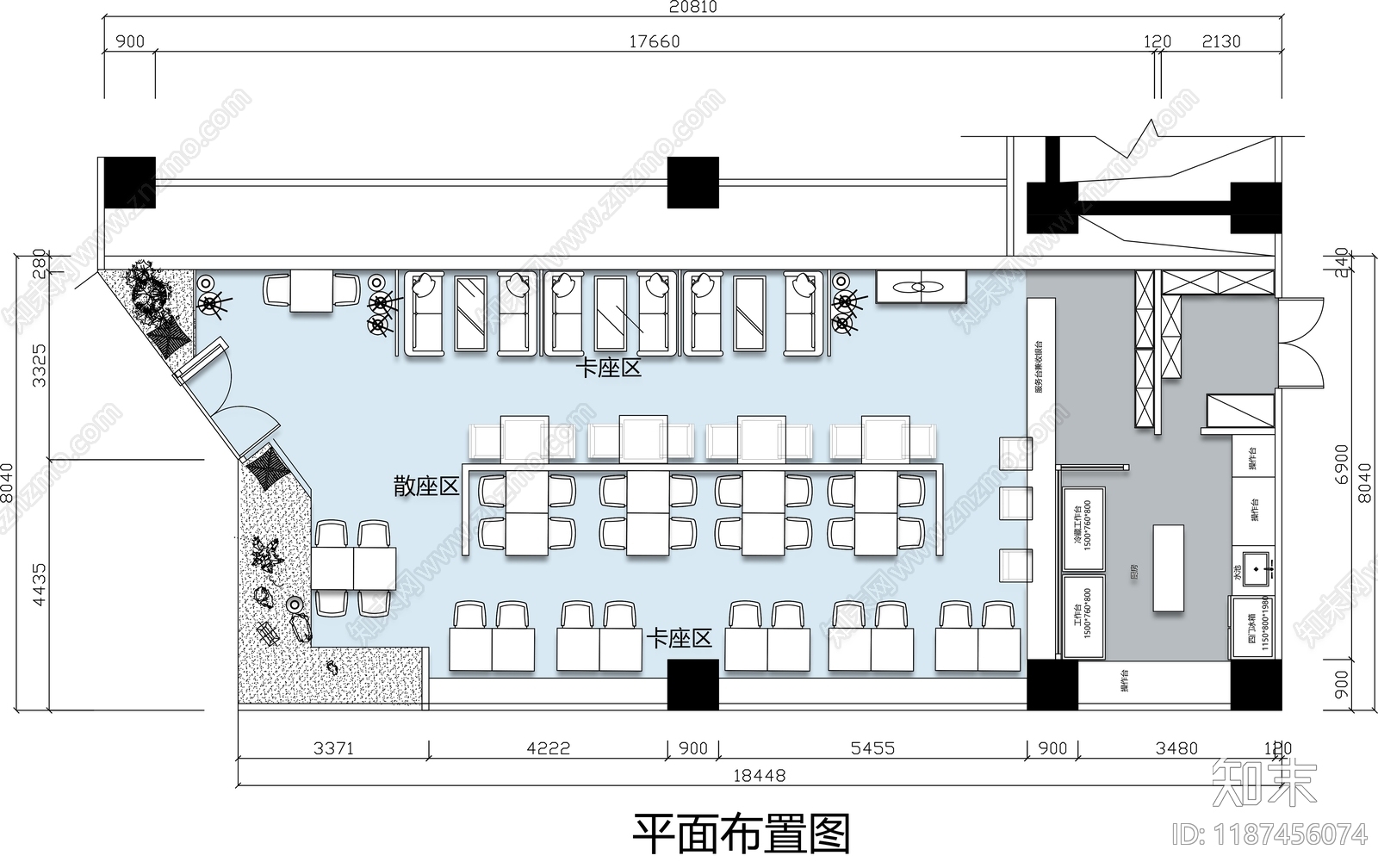 日式其他餐饮空间施工图下载【ID:1187456074】