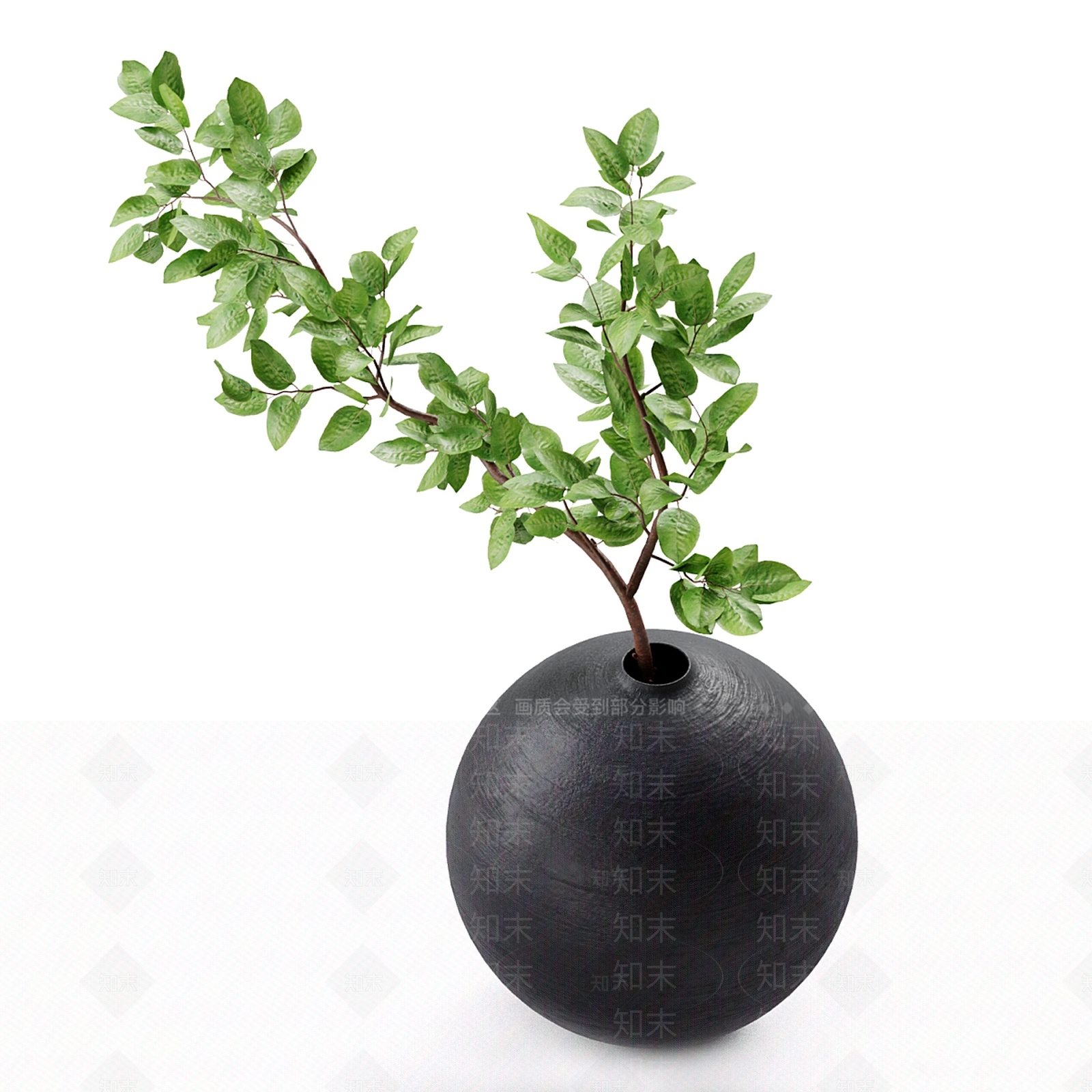 新中式日式花艺3D模型下载【ID:1187459532】