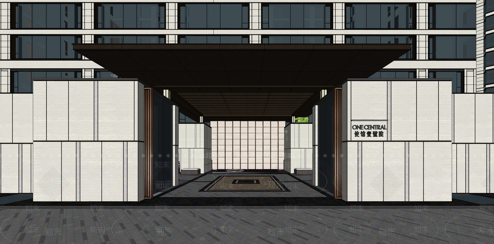 现代复古小区建筑SU模型下载【ID:1187465931】