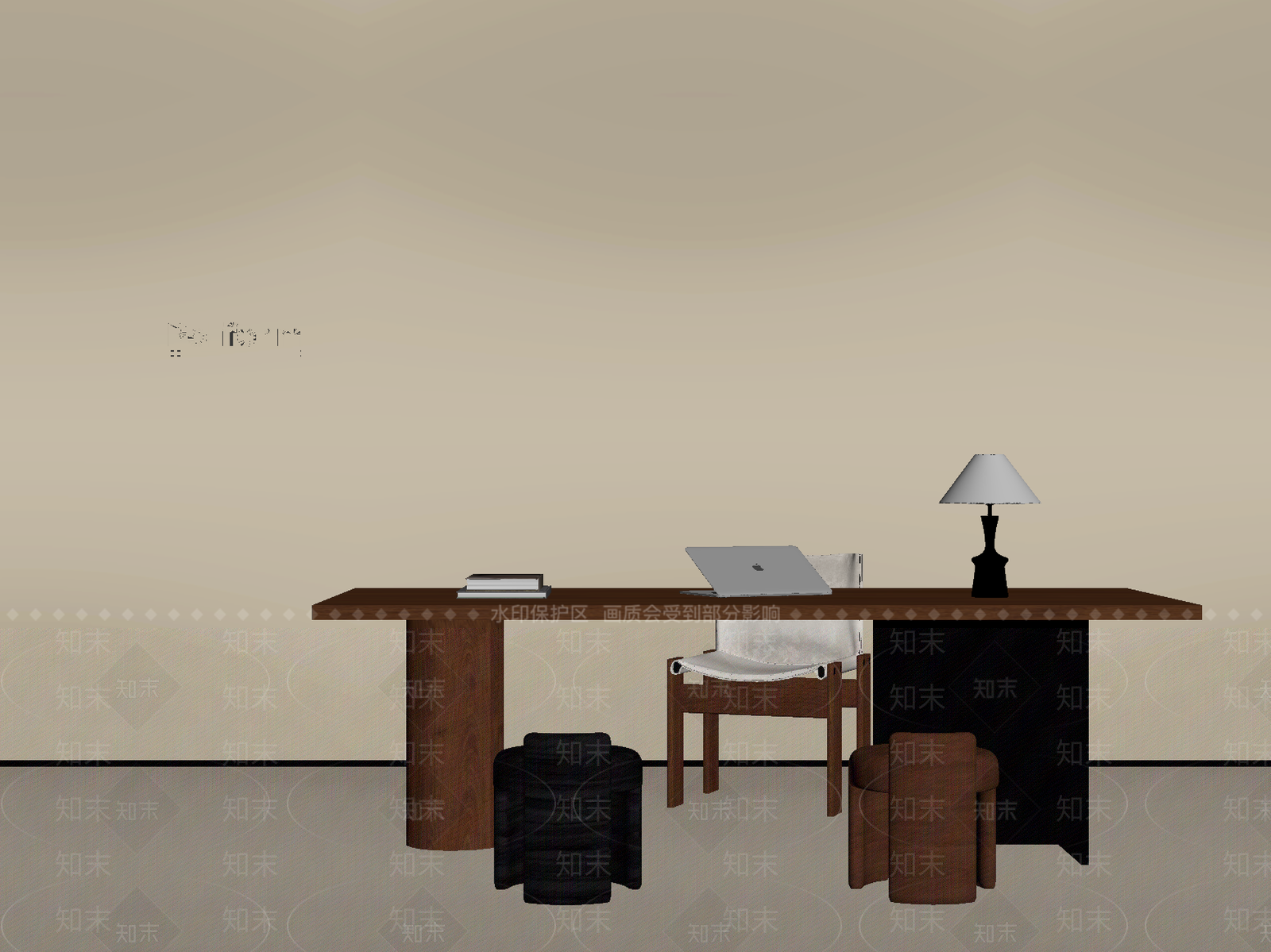 法式中古书桌椅SU模型下载【ID:1187466486】