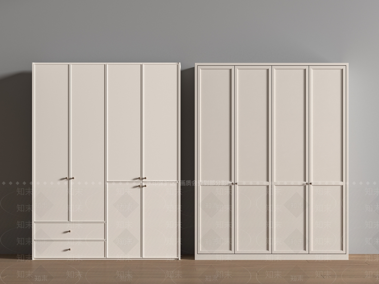 法式衣柜3D模型下载【ID:1187467061】