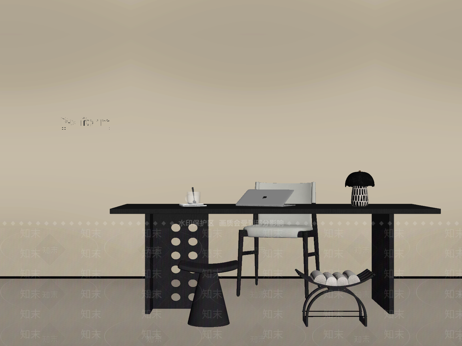 法式书桌椅SU模型下载【ID:1187467594】