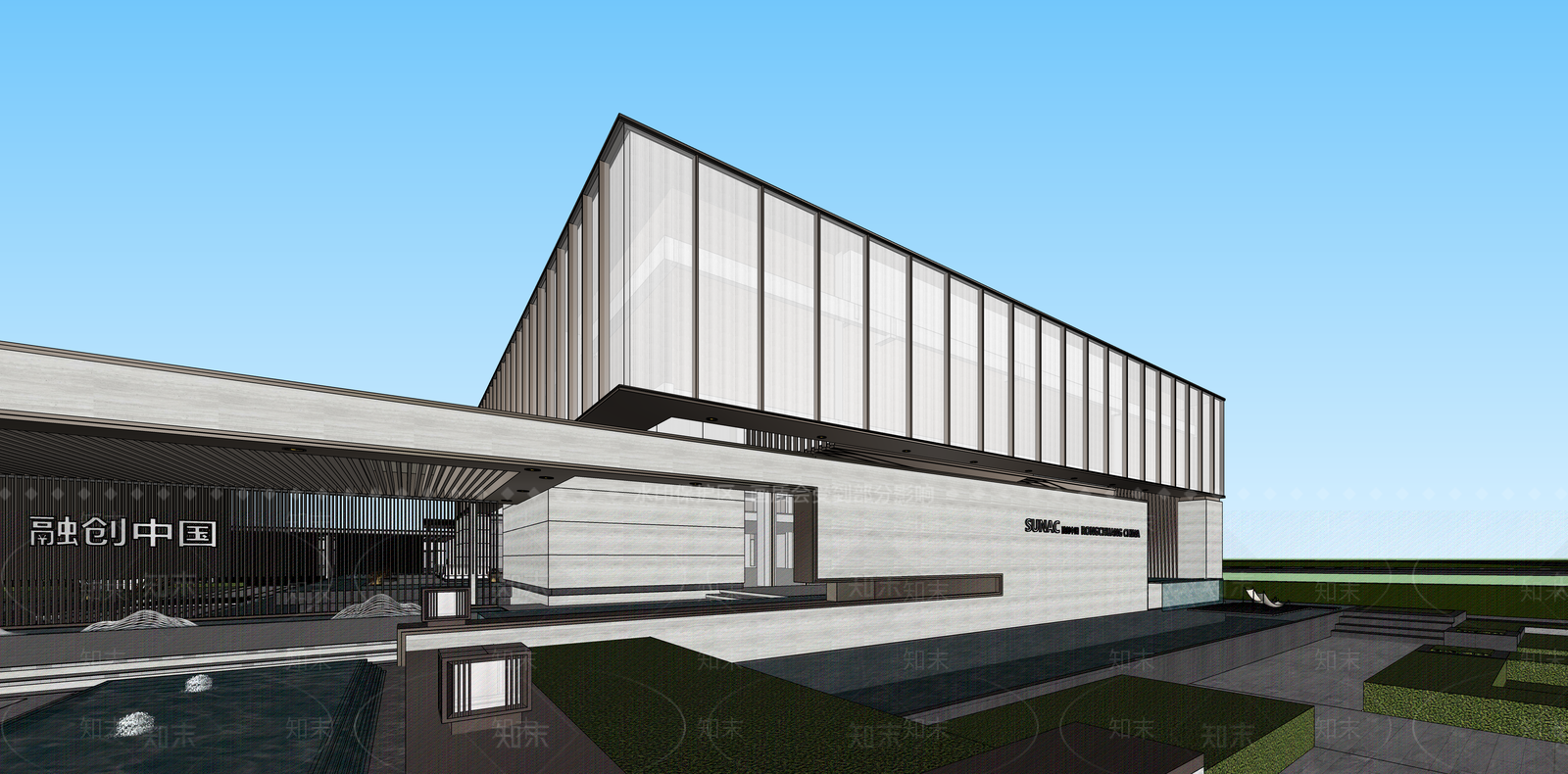 现代简约小区建筑SU模型下载【ID:1187469498】