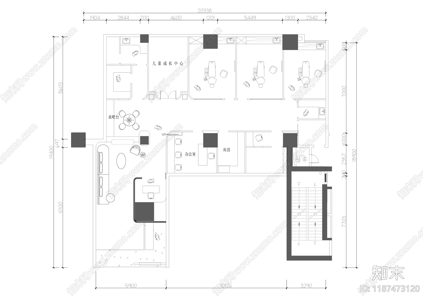 现代其他医疗空间施工图下载【ID:1187473120】