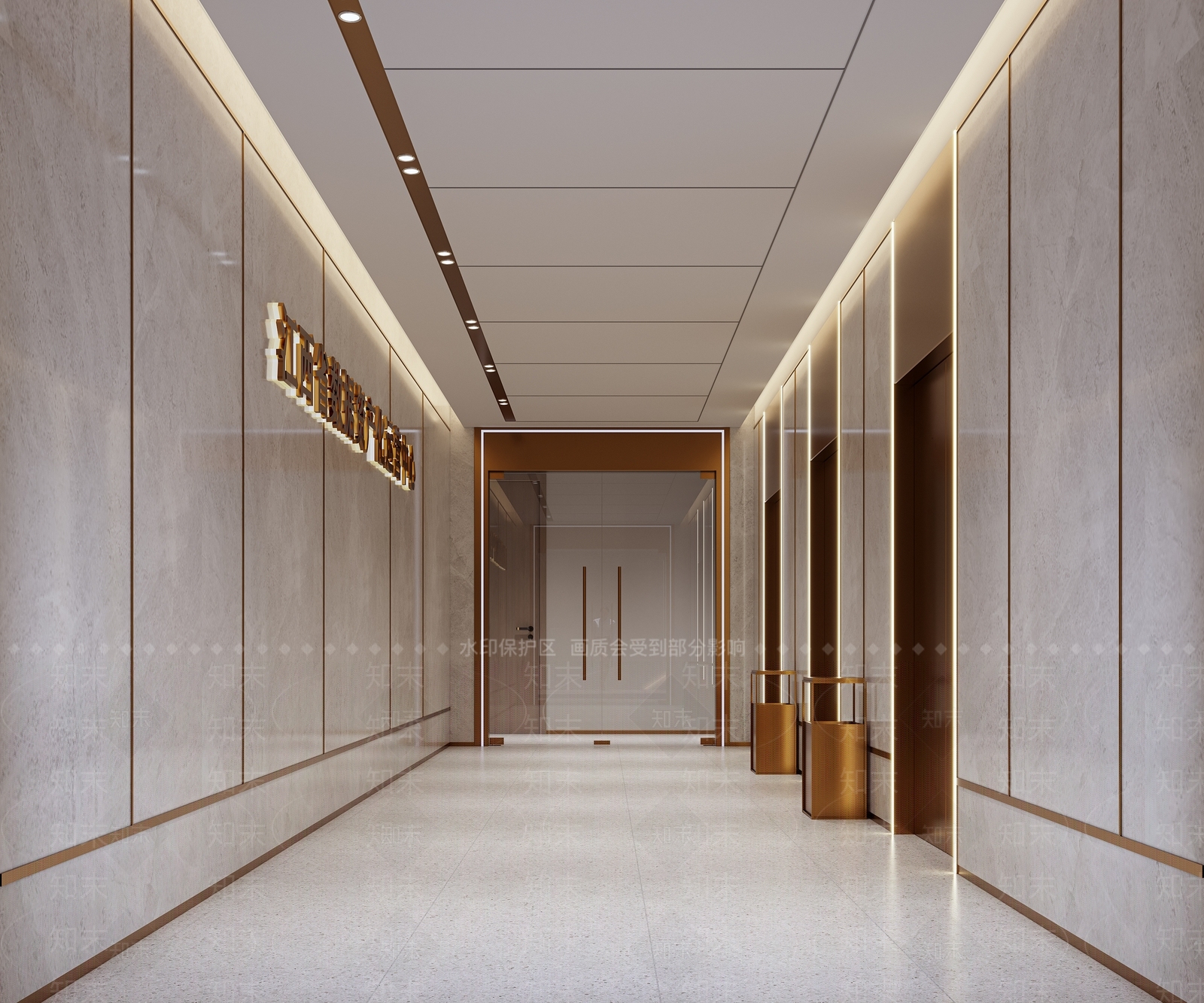 现代轻奢楼梯间3D模型下载【ID:1187473848】