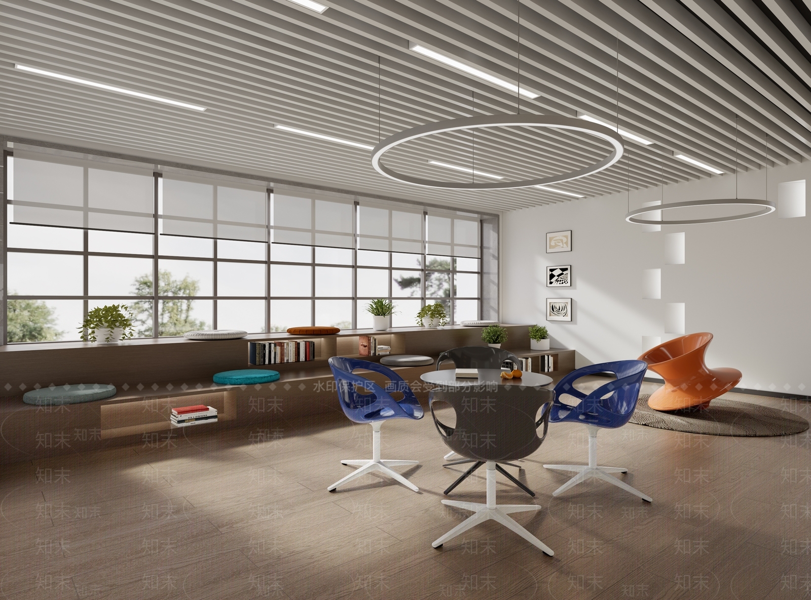 现代原木接待室3D模型下载【ID:1187474583】