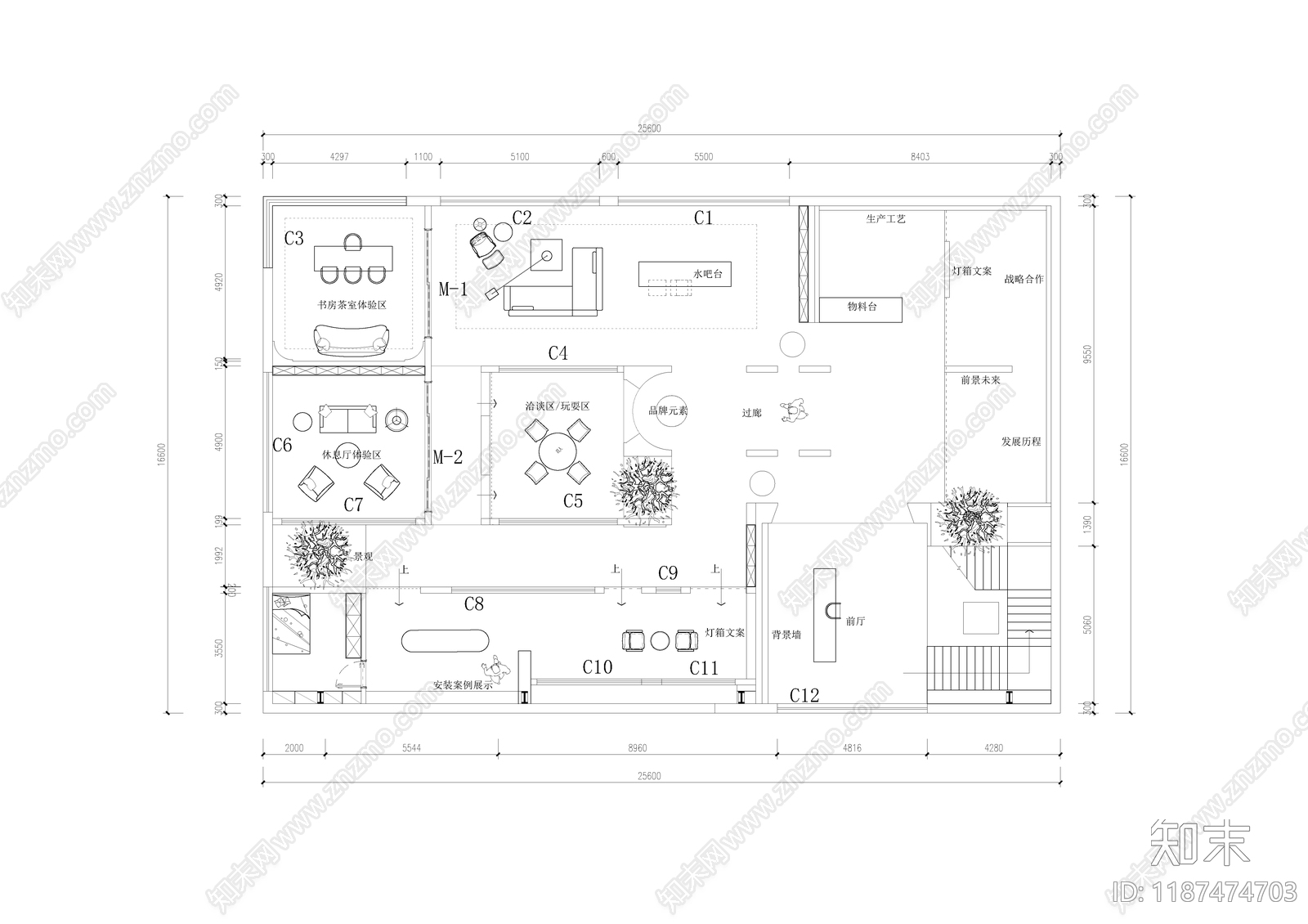 现代其他工装空间cad施工图下载【ID:1187474703】