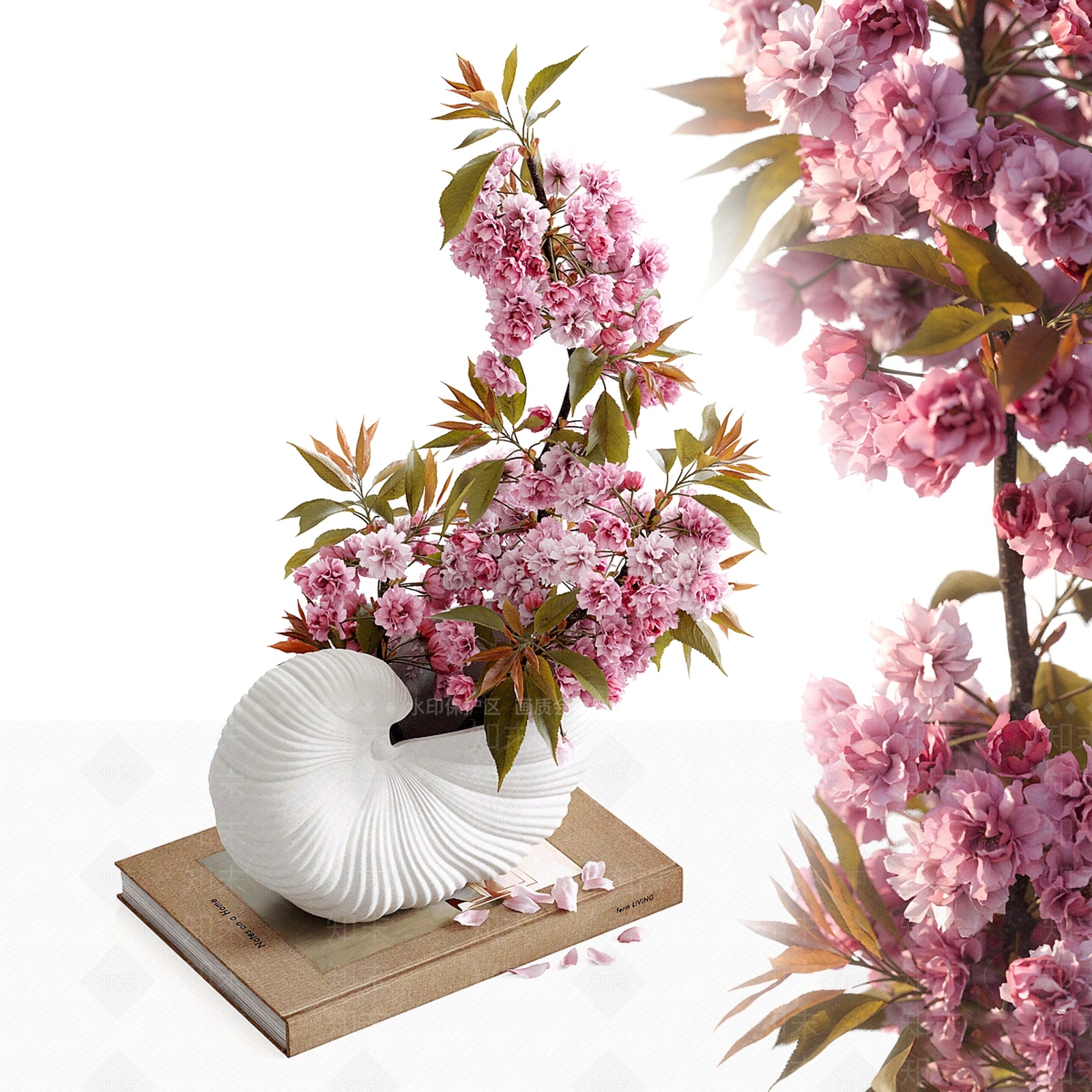 新中式现代花艺3D模型下载【ID:1187478113】