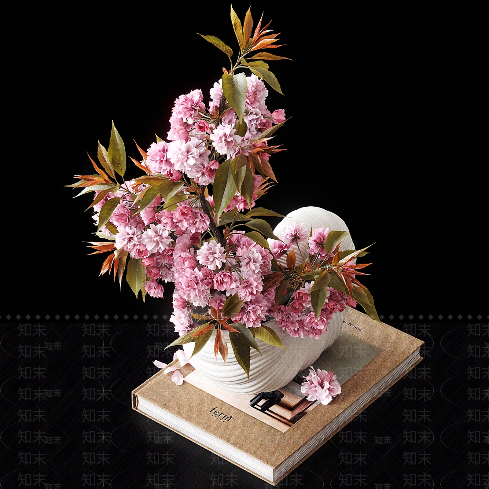 新中式现代花艺3D模型下载【ID:1187478113】