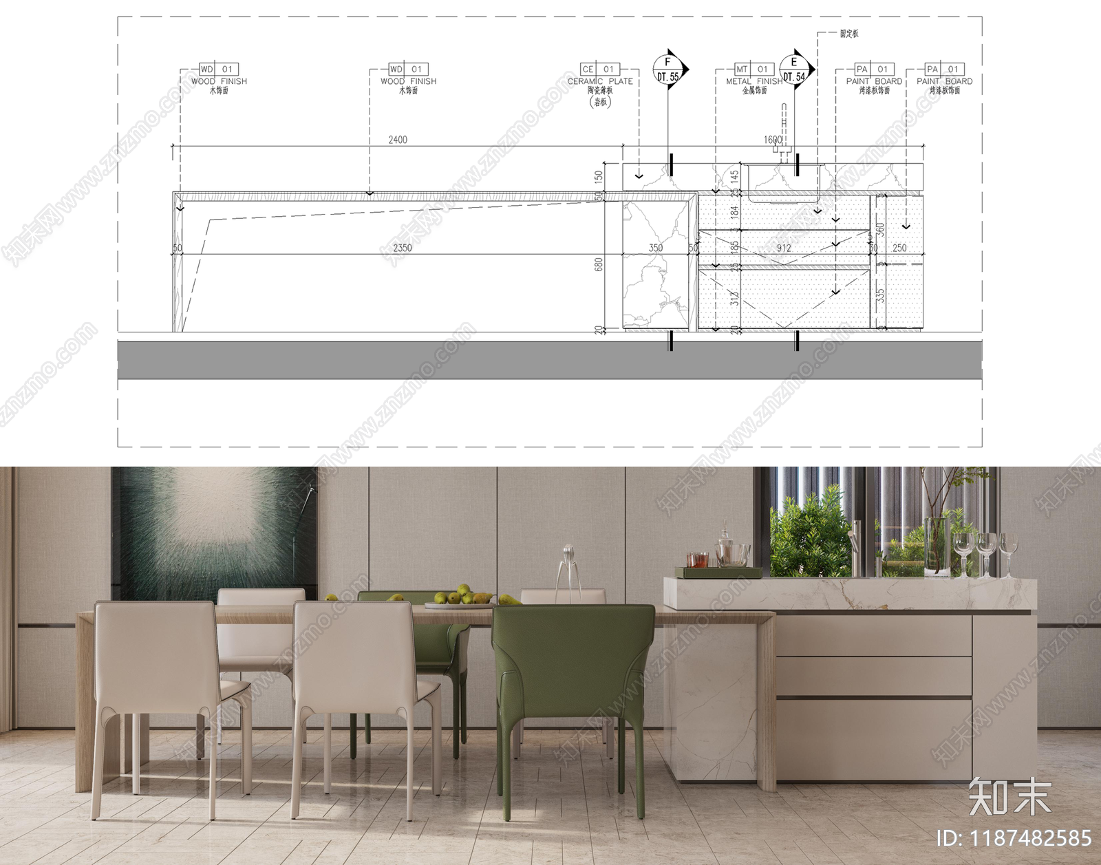吧台节点施工图下载【ID:1187482585】