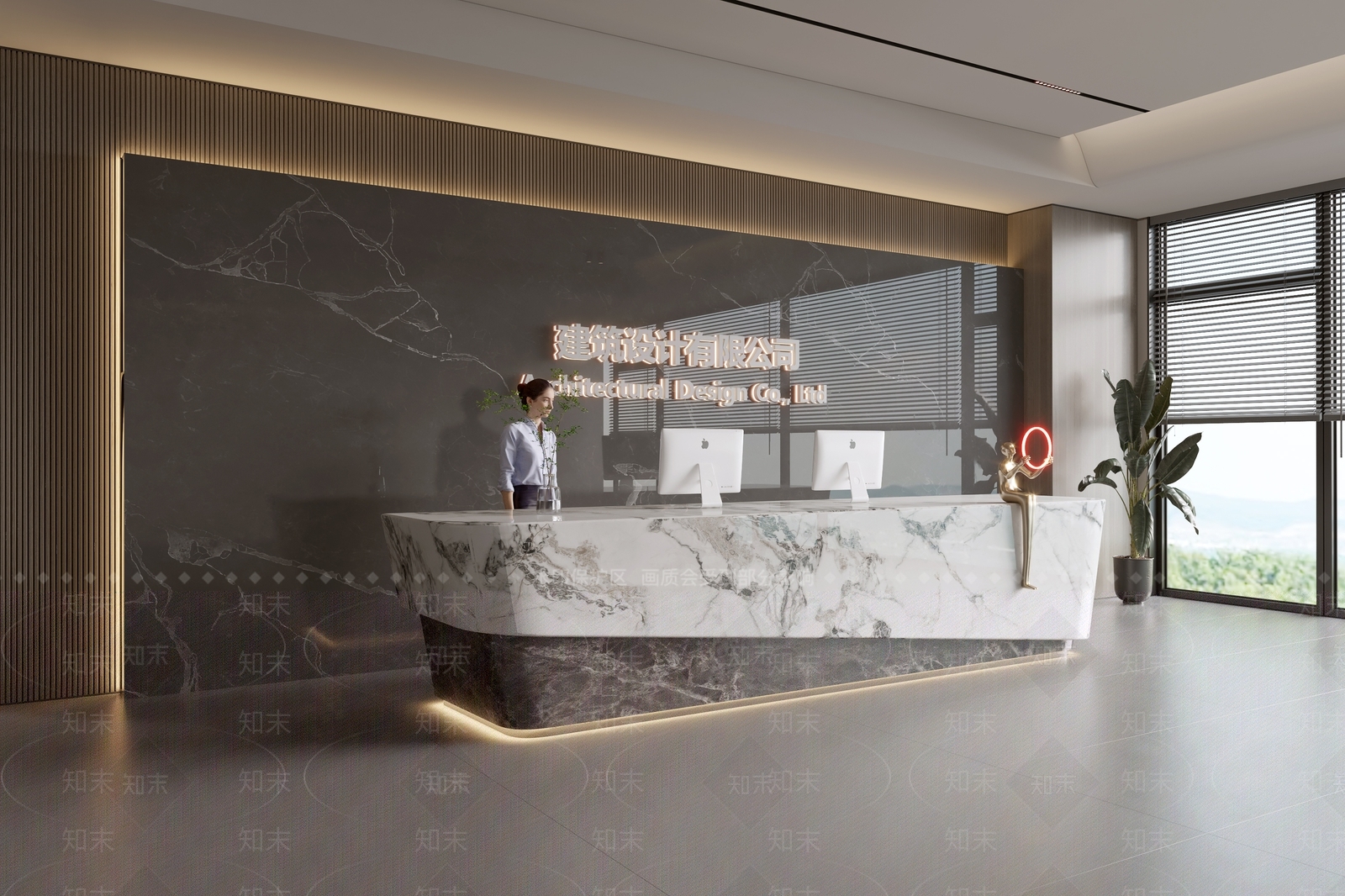 现代前台3D模型下载【ID:1187484319】
