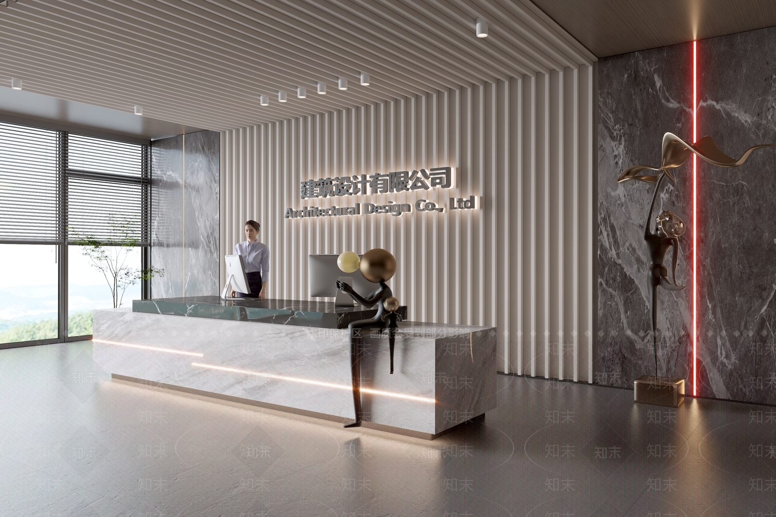 现代前台3D模型下载【ID:1187488657】