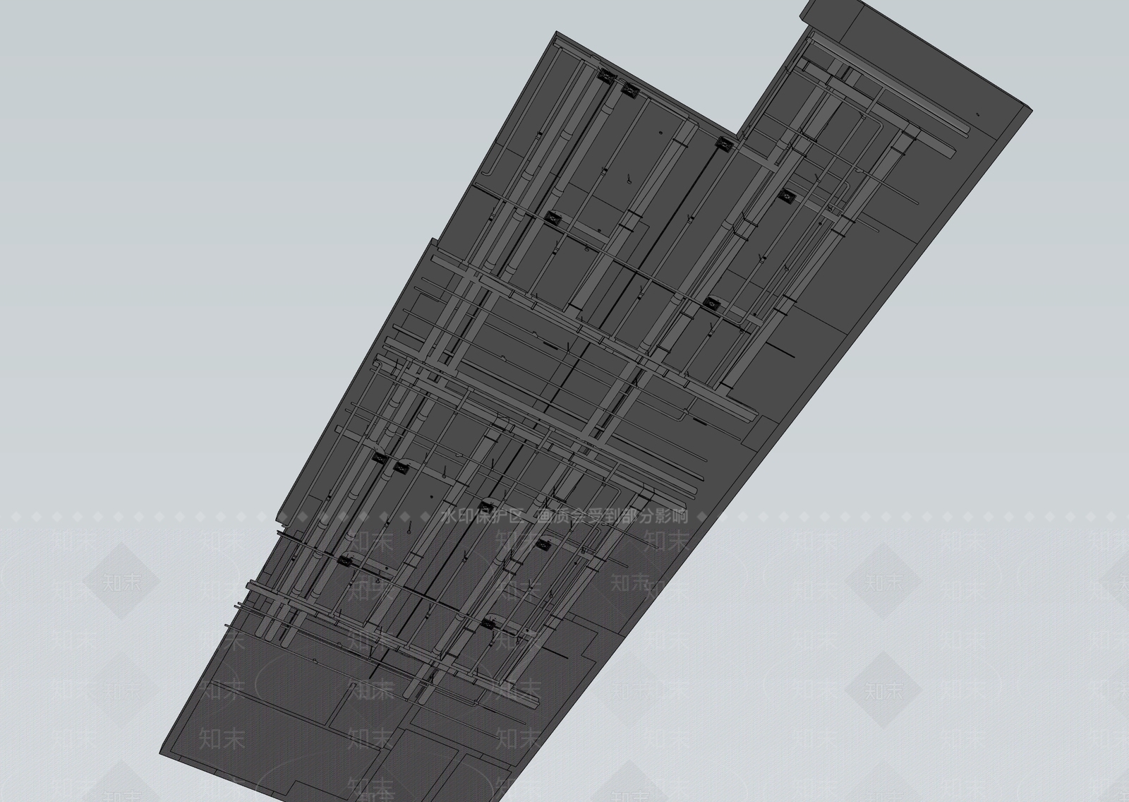 工业现代吊顶SU模型下载【ID:1187491550】