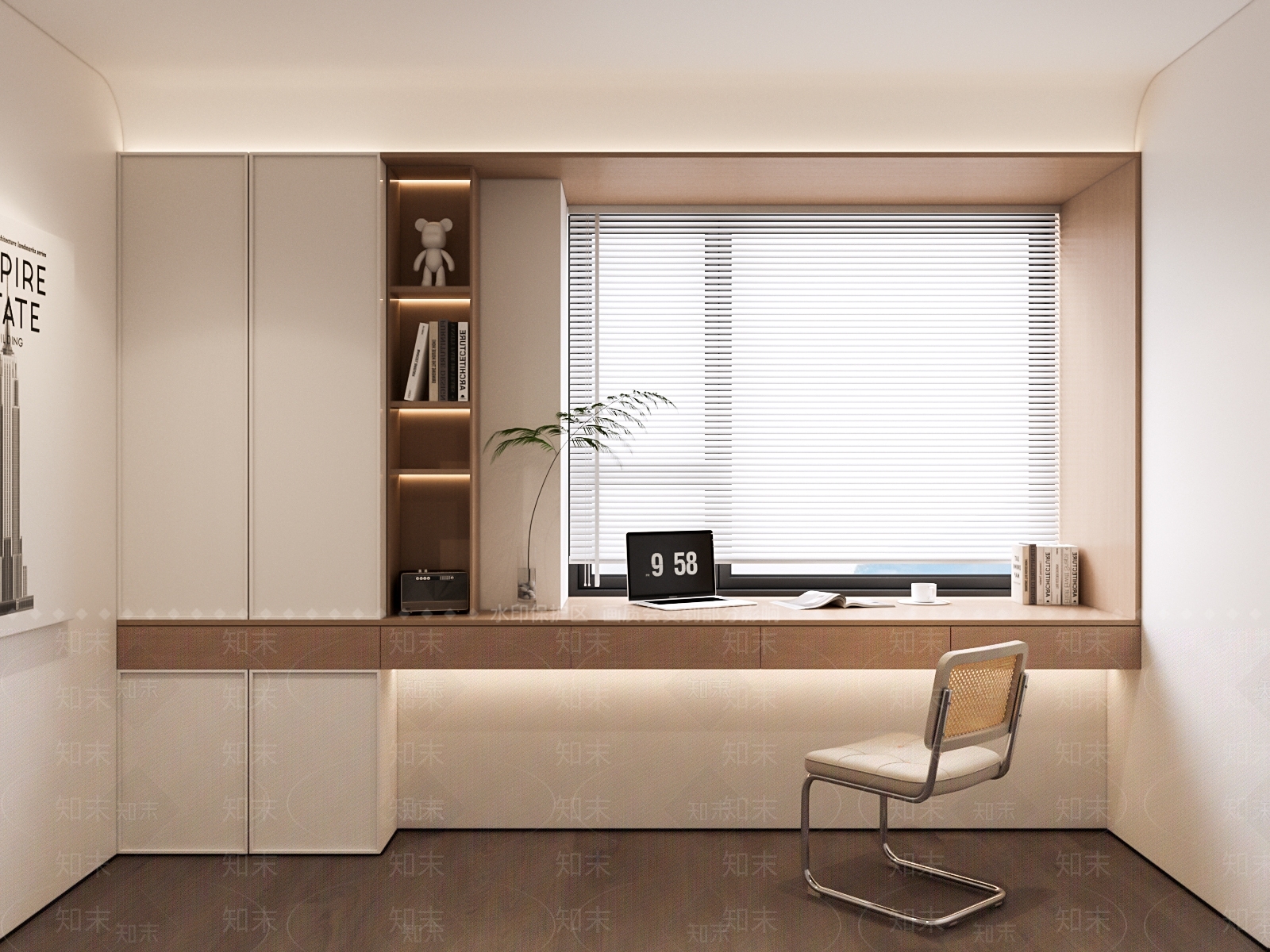 现代飘窗柜3D模型下载【ID:1187496955】