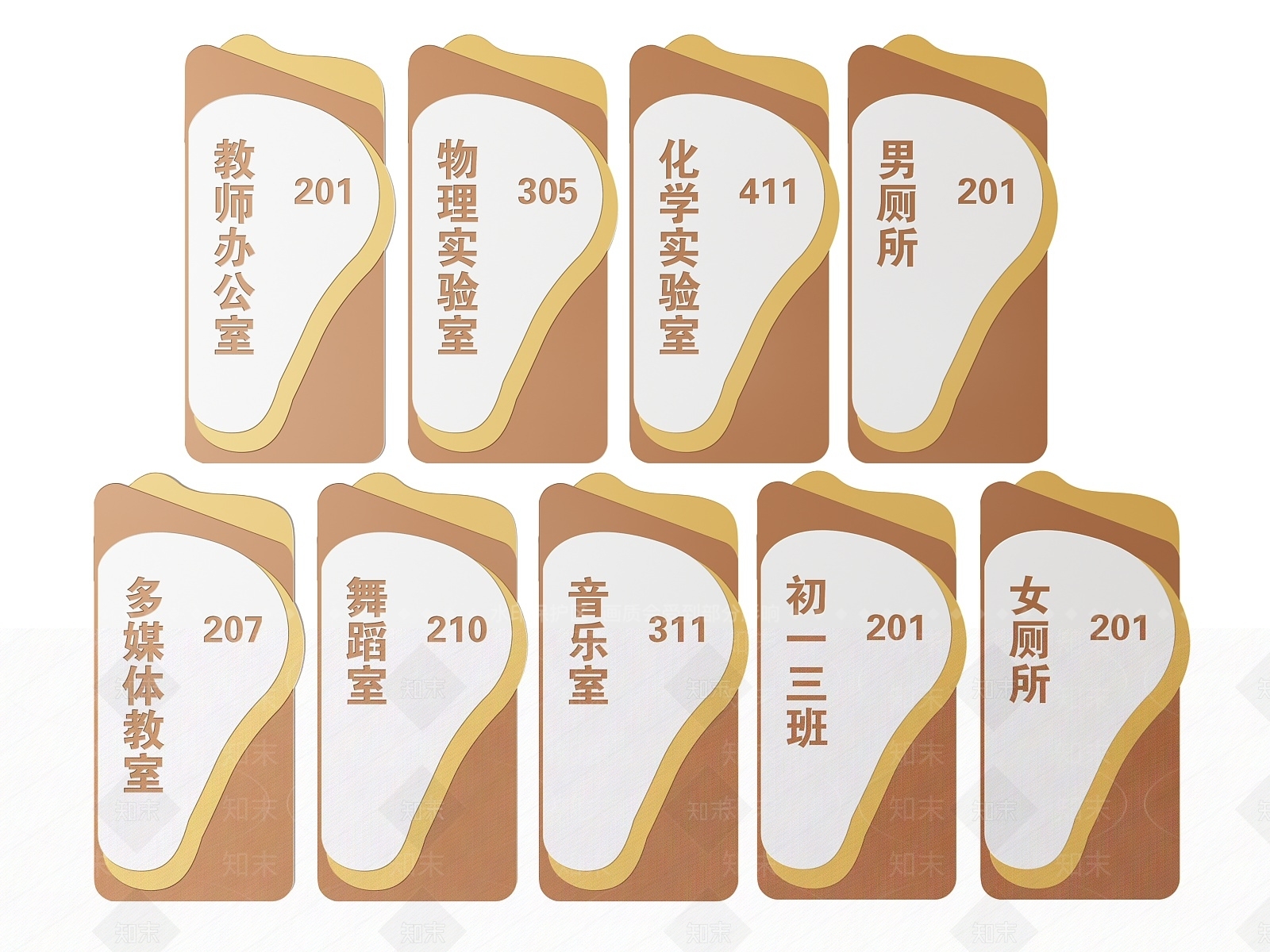 现代标识标牌SU模型草图