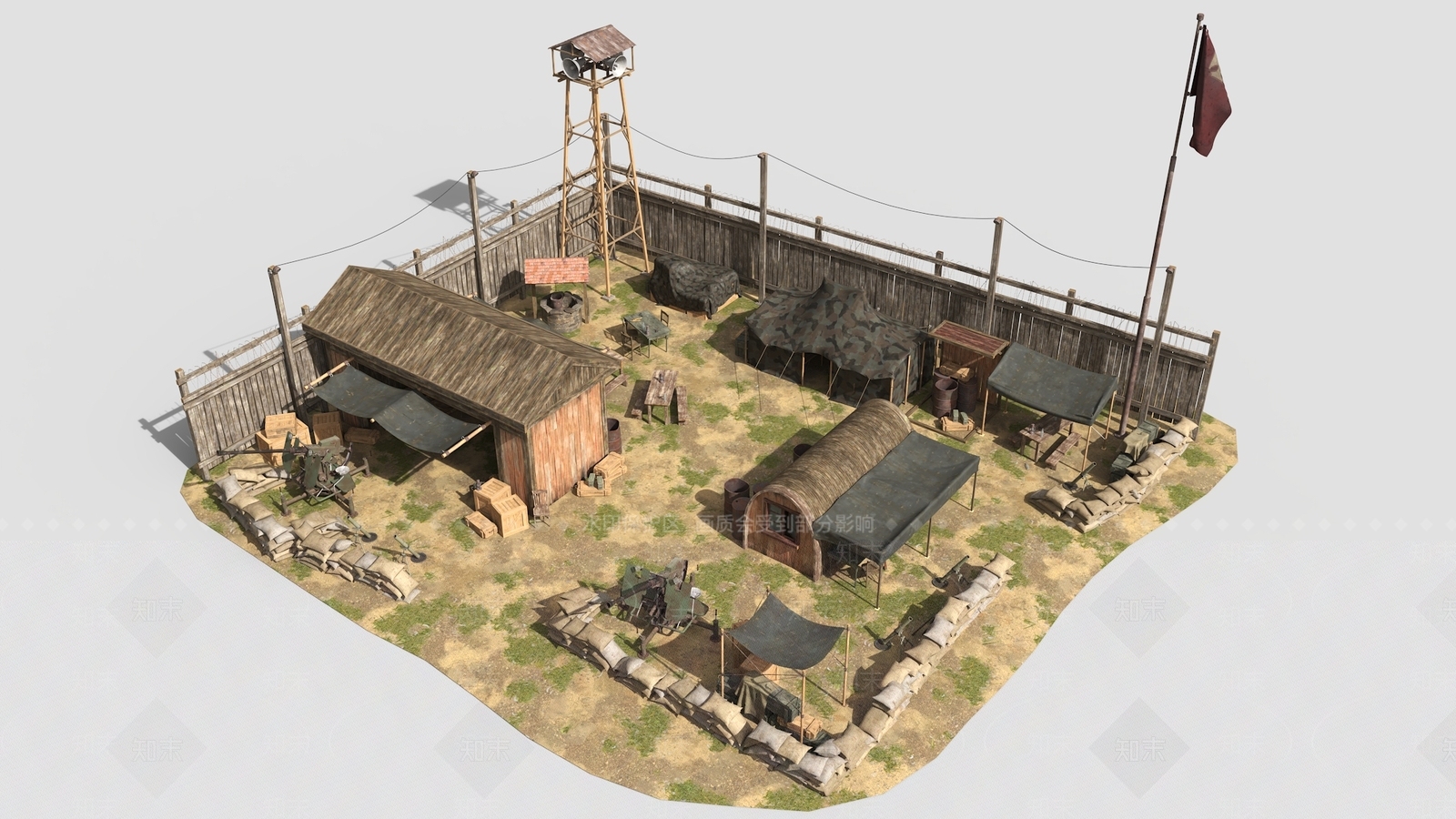 现代艺术风格建筑3D模型下载【ID:1187500185】