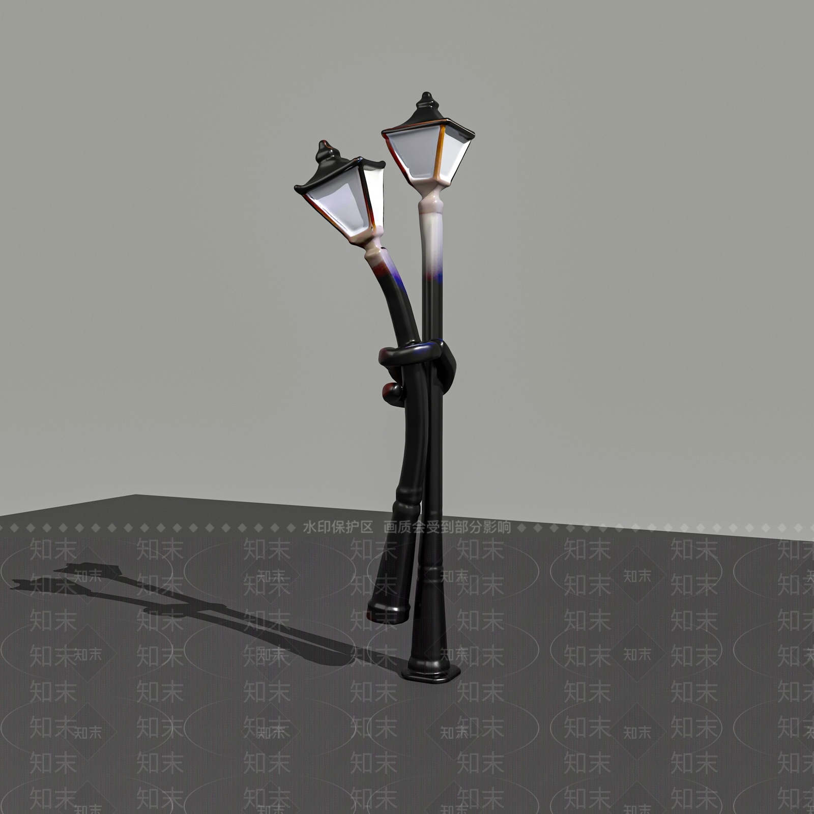 现代路灯3D模型下载【ID:1187502747】