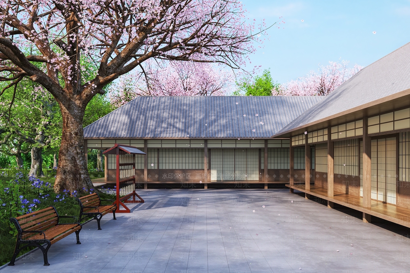 日式艺术风格建筑3D模型下载【ID:1187505240】