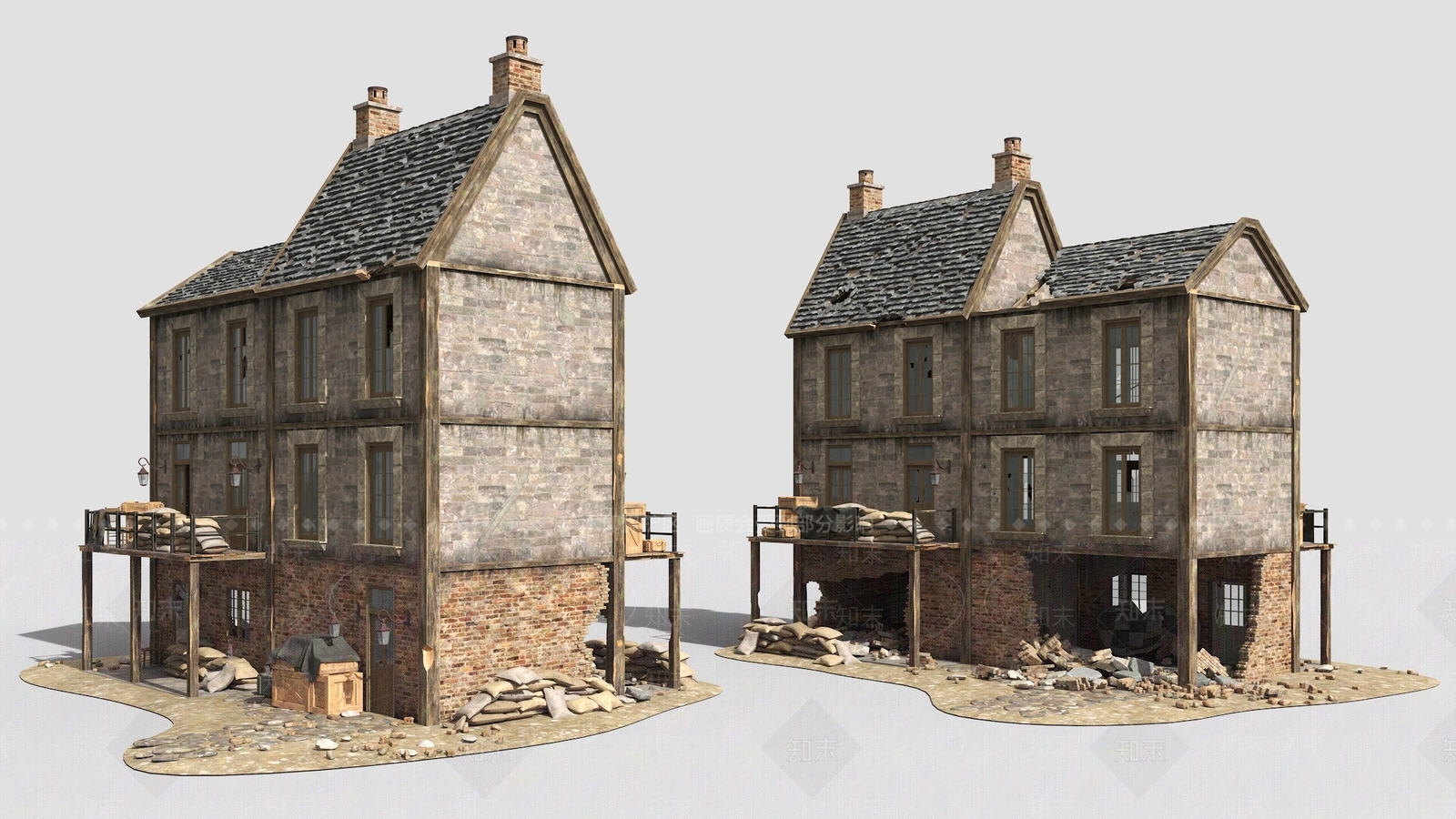 现代艺术风格建筑3D模型下载【ID:1187504890】