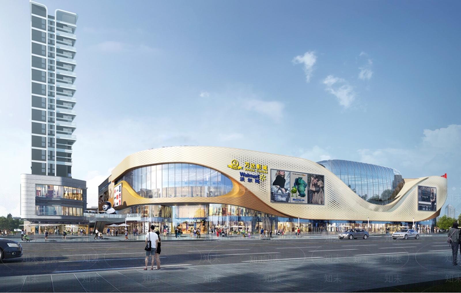 现代商场建筑SU模型下载【ID:1187504945】